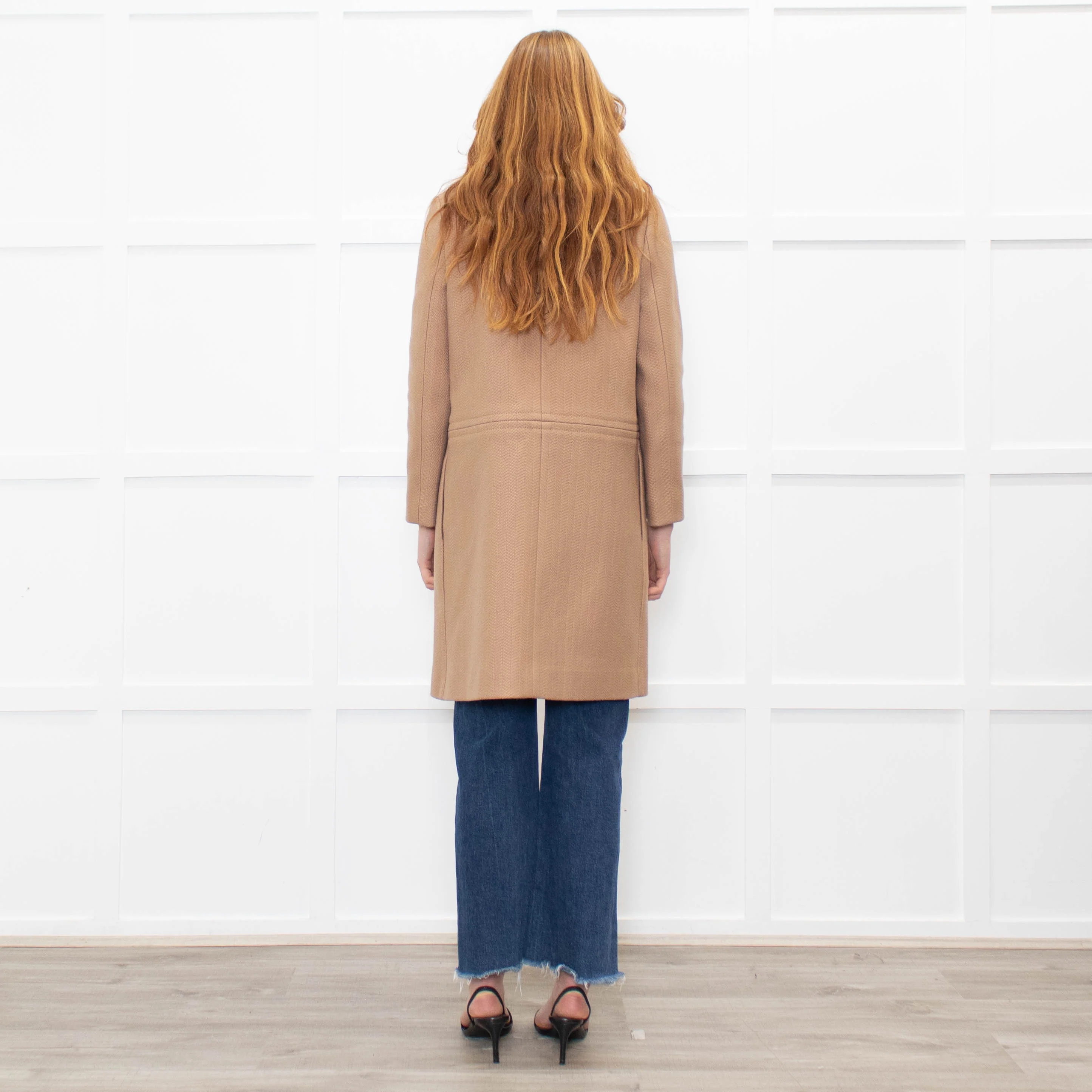 Celine Tan Wool Blend Edge To Edge Coat - Image 5