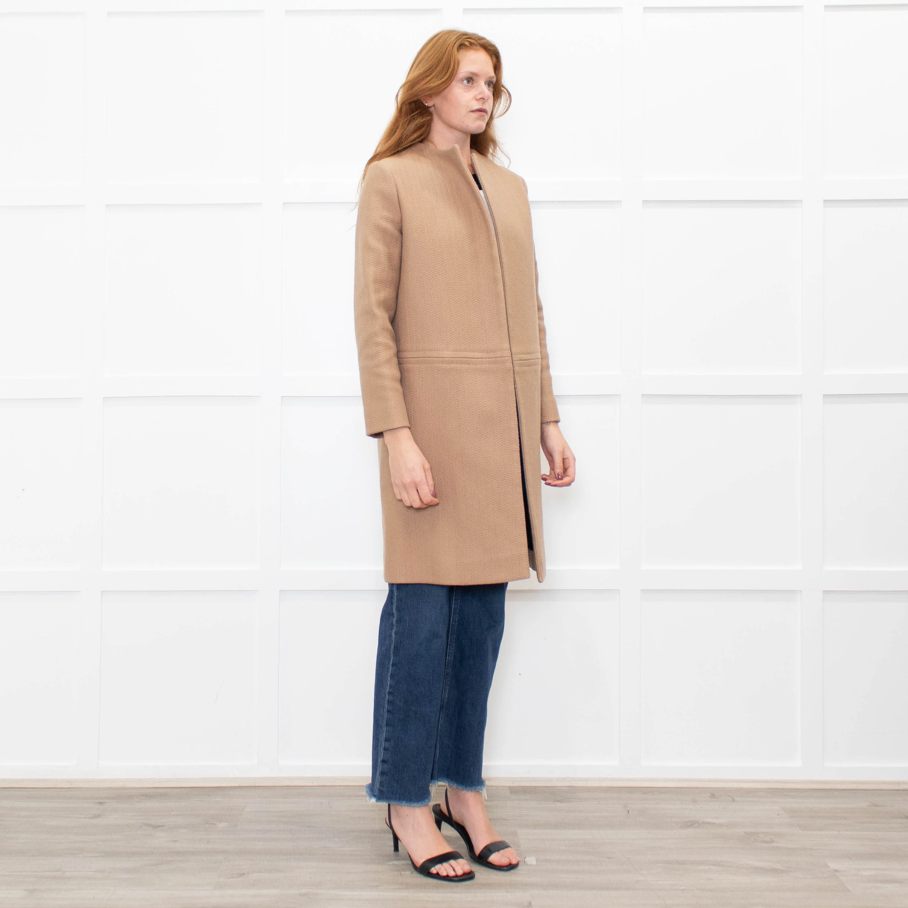 Celine Tan Wool Blend Edge To Edge Coat - Image 7