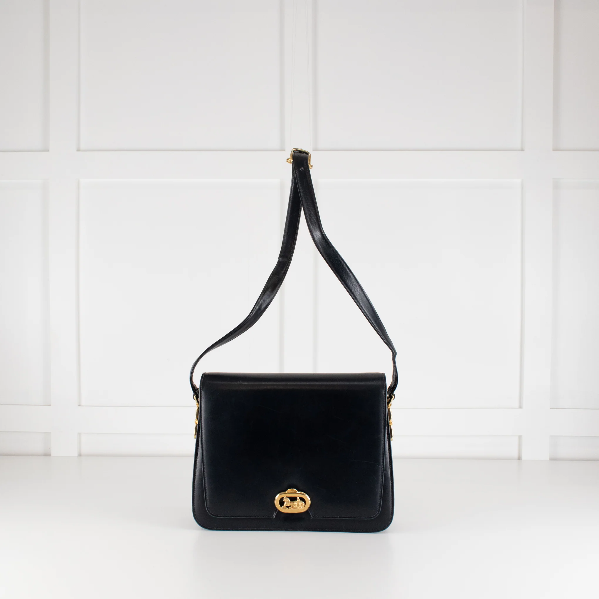 Celine Vintage Horse Carriage Satchel Bag