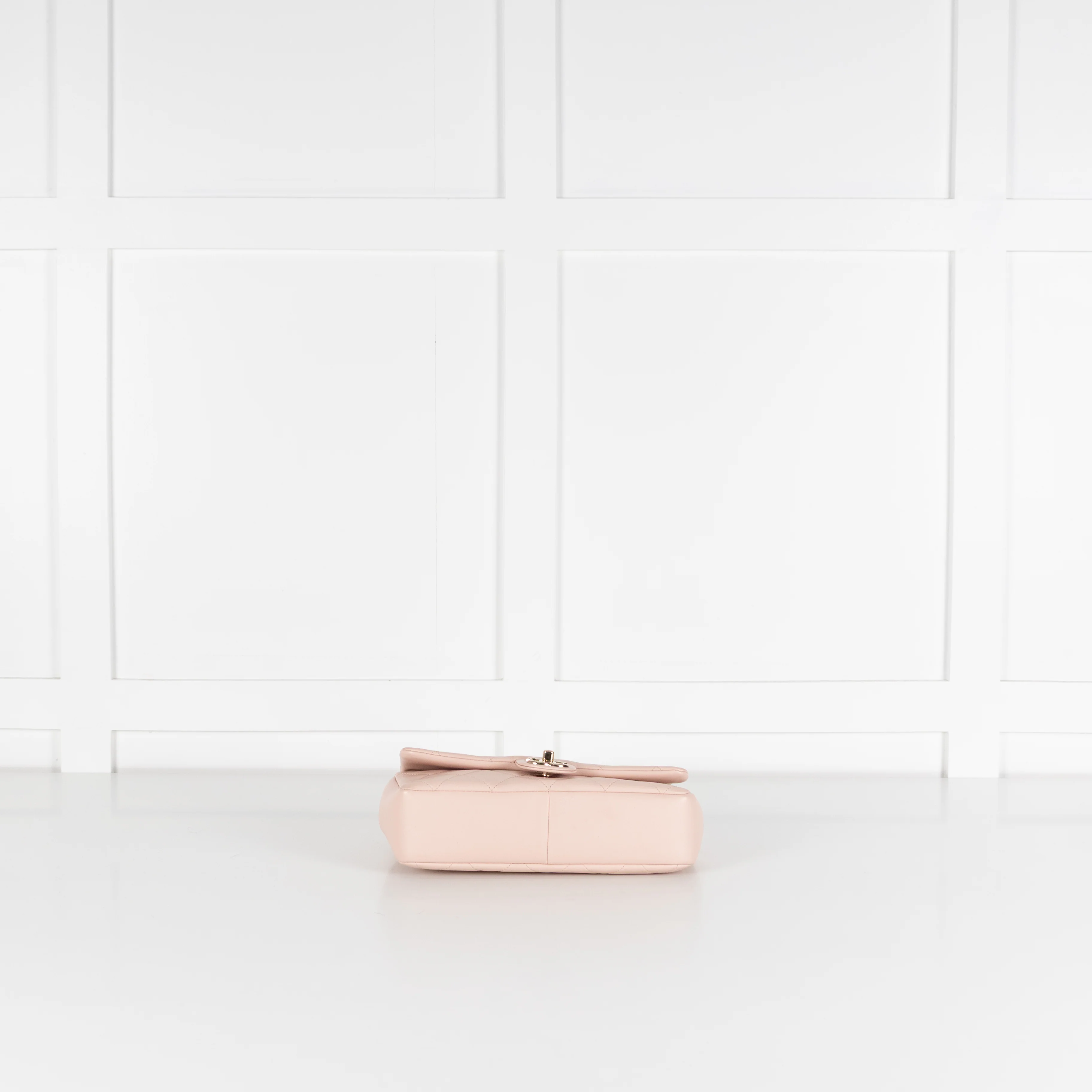 Chanel Beige Pink Leather Bi-Colour Chain Flap Bag - Image 9