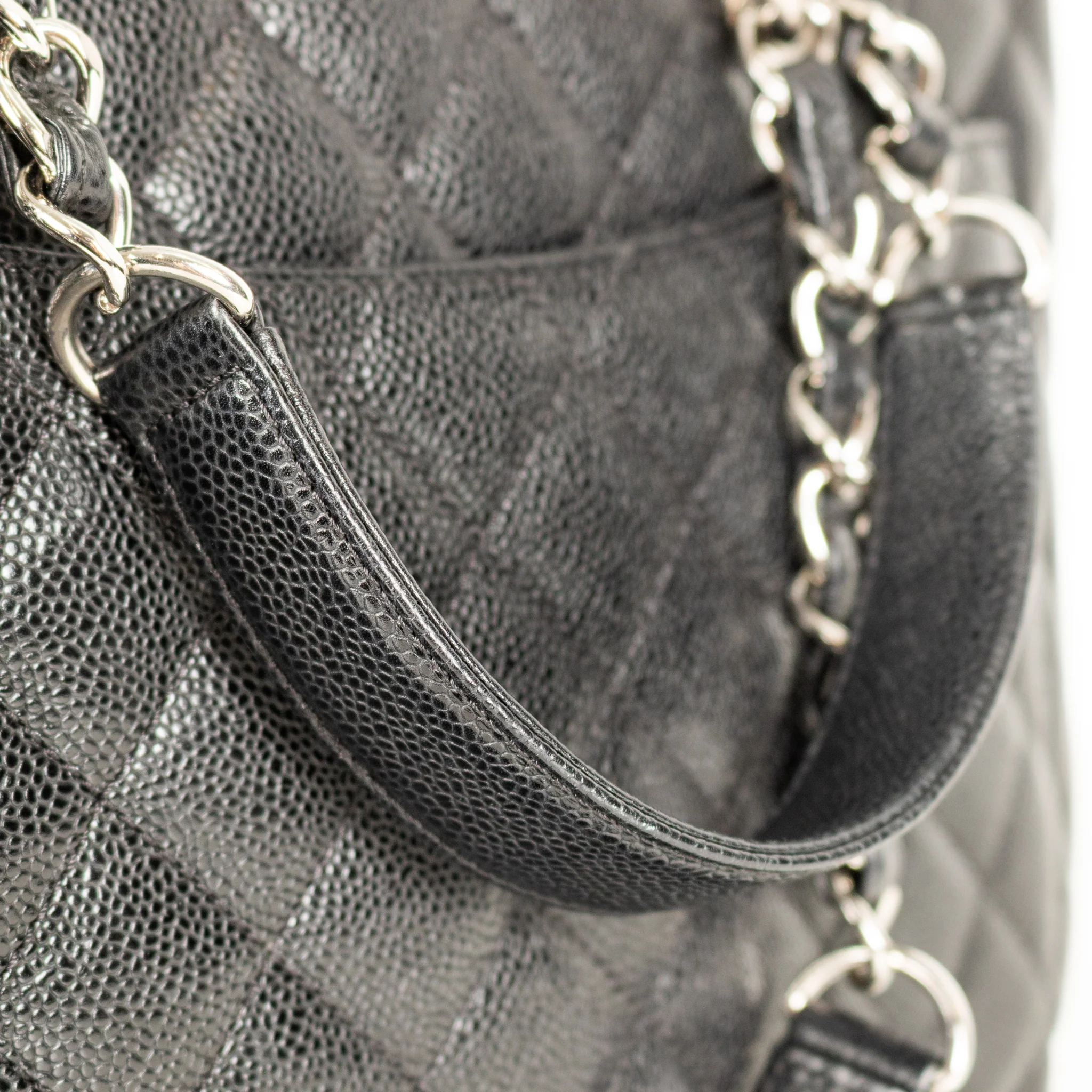 Chanel Black Caviar GST with Silver Hardware - Image 13