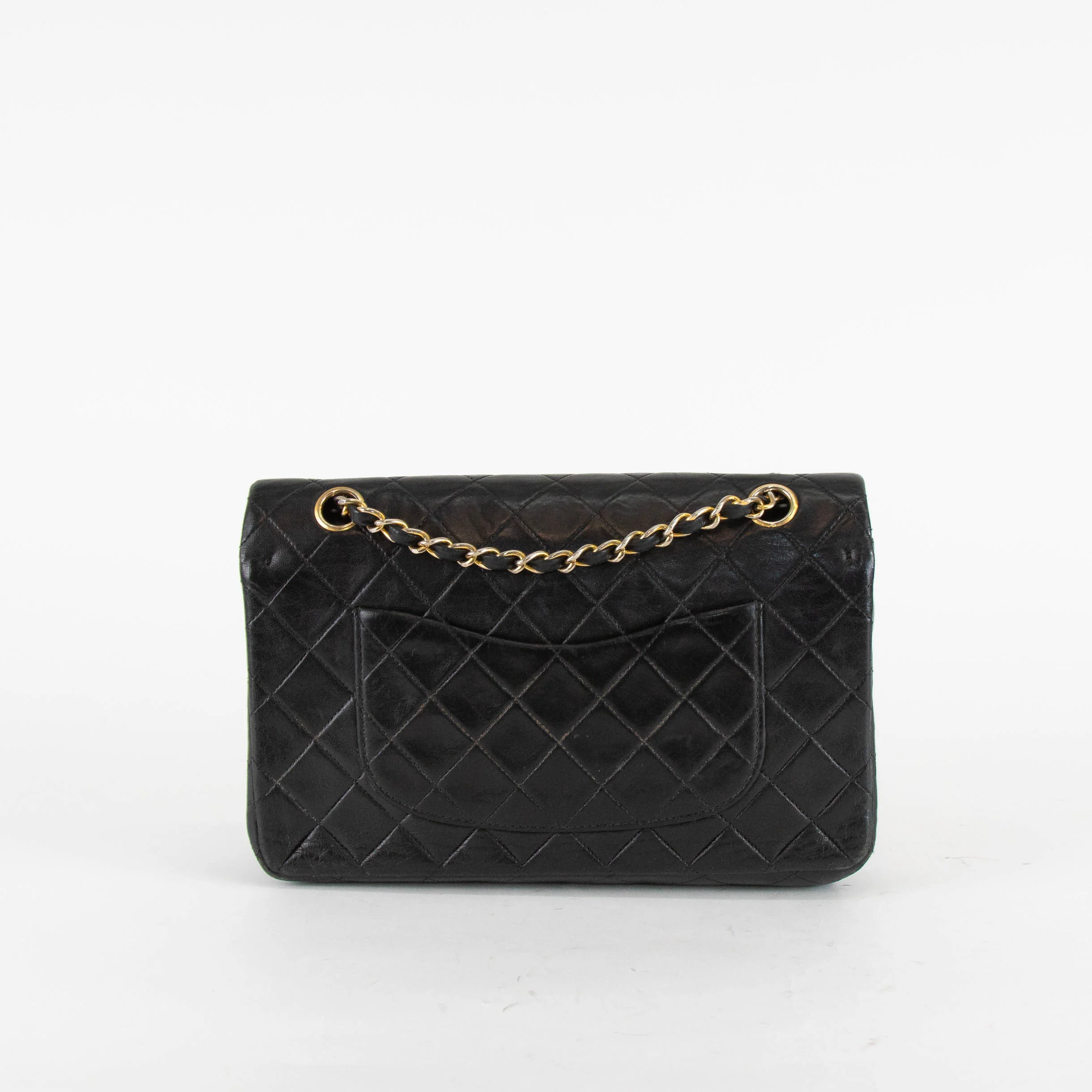 Chanel Black Lambskin Vintage Medium Double Flap Bag - Image 5