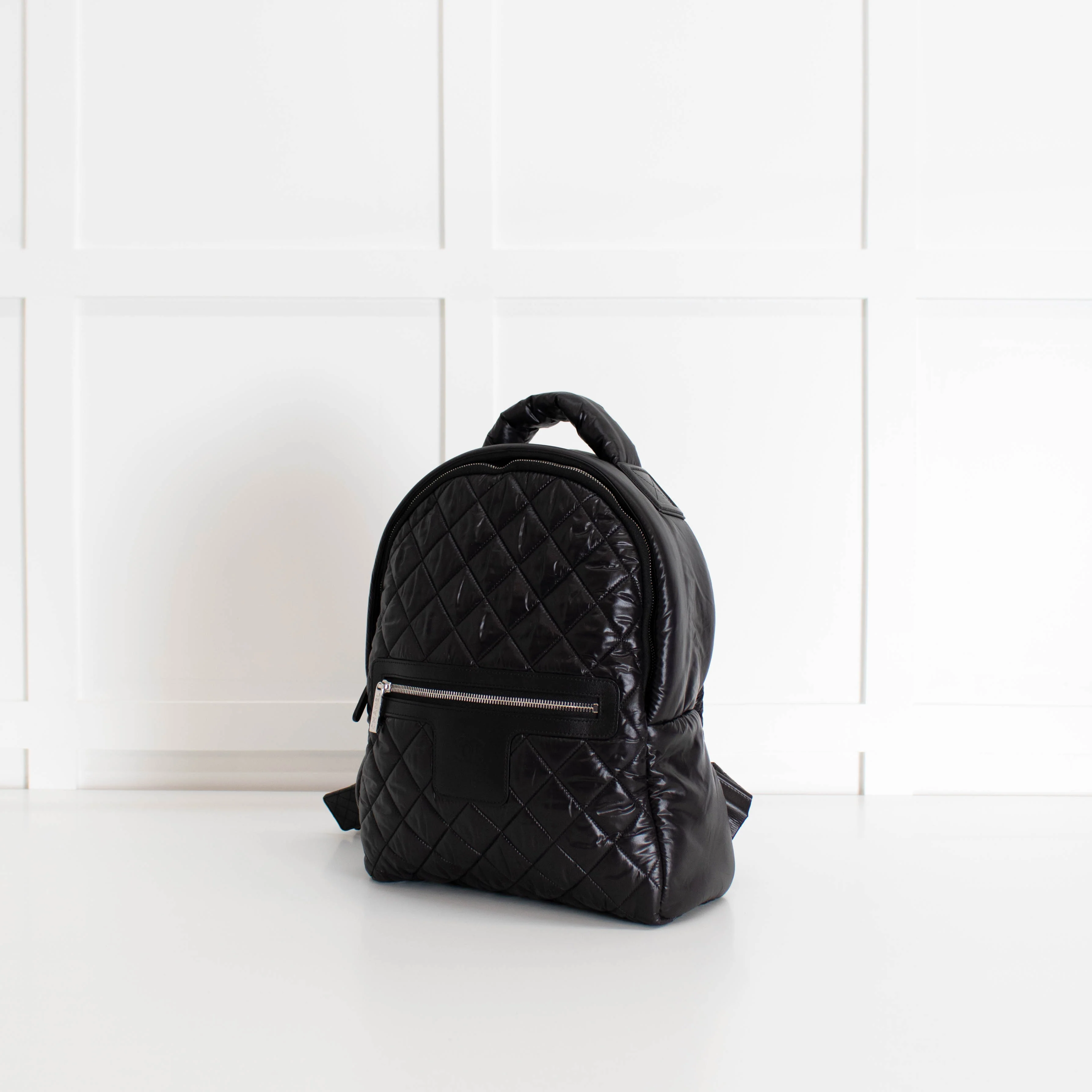 Chanel Black Quilted Coco Cocoon Nylon Backpack - Image 3