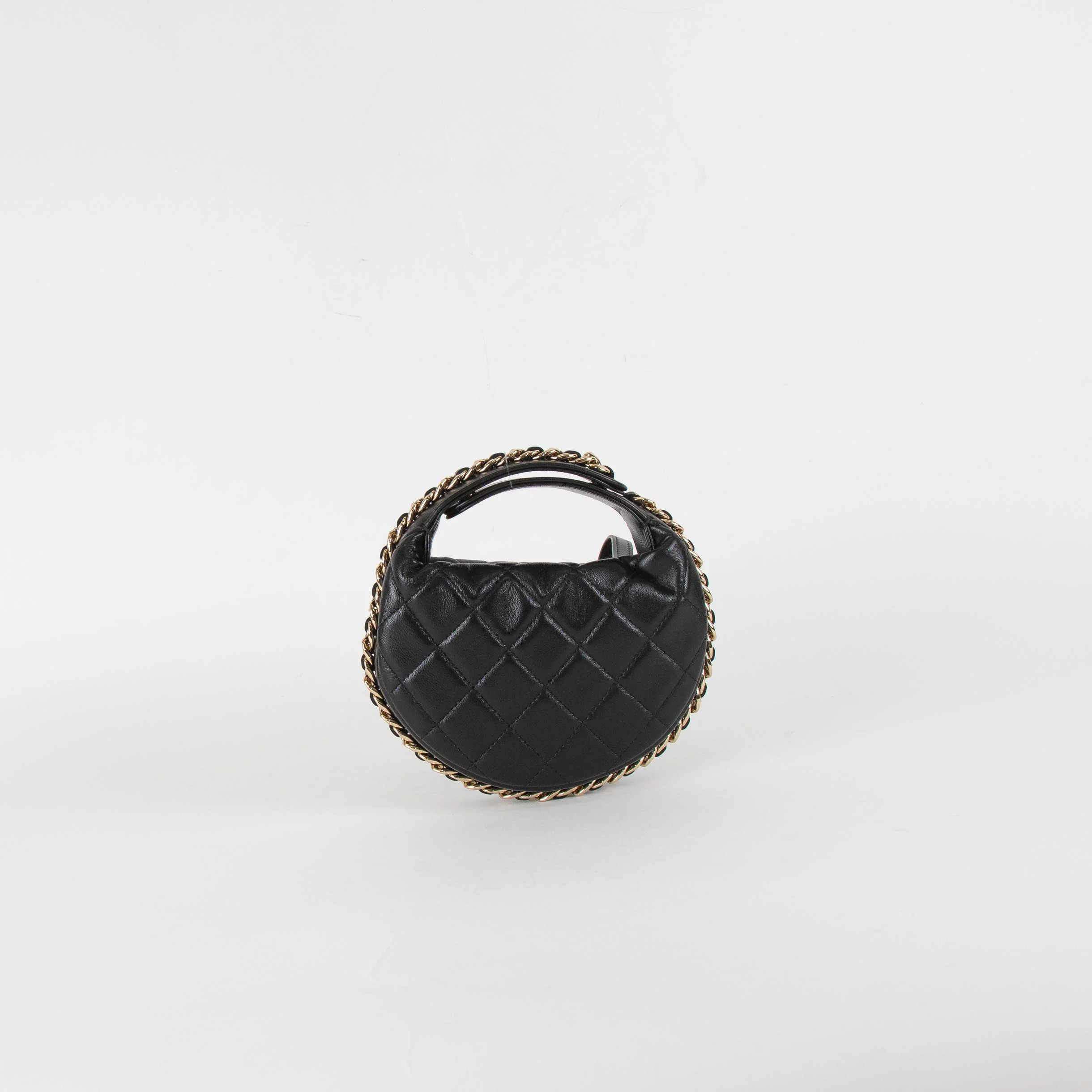 Chanel Black Quilted Mini Hoop Bag - Image 9