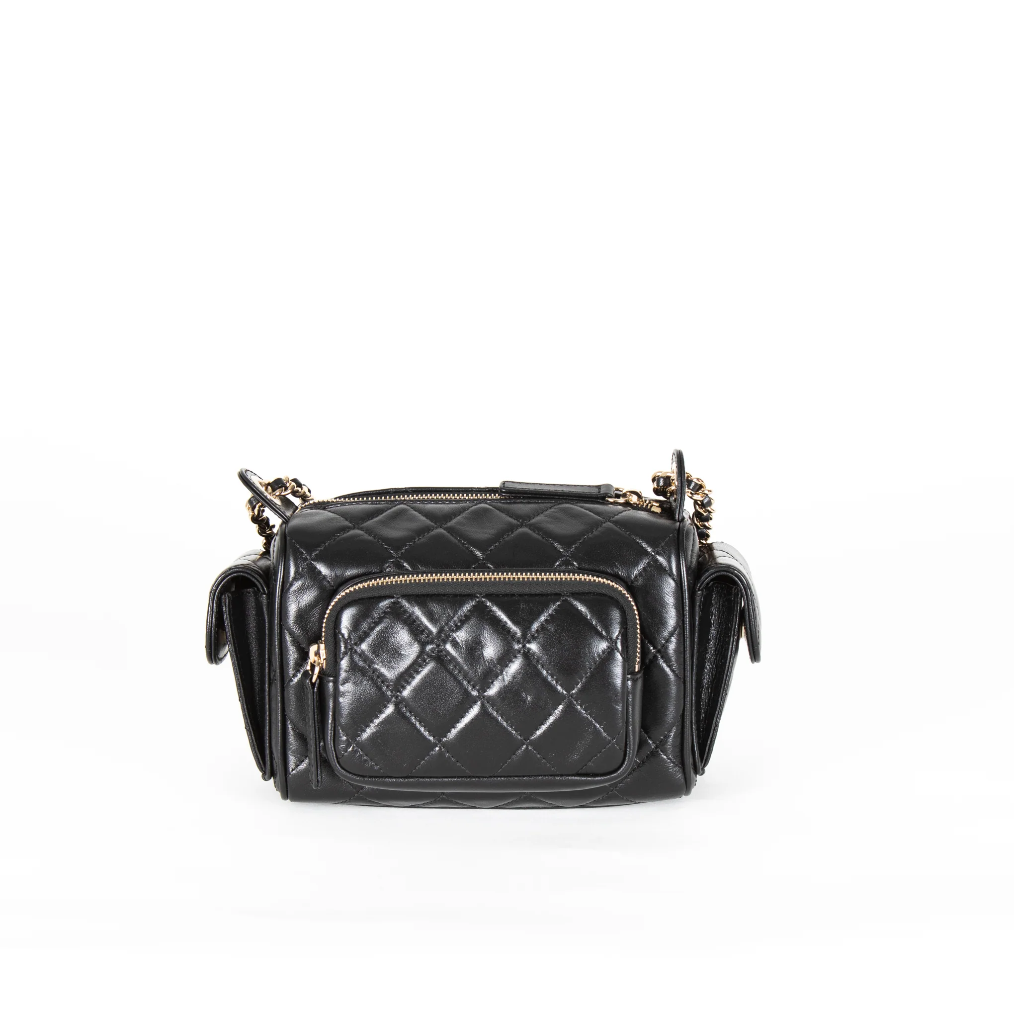 Chanel Black Quilted Small Multi Pockets Camera Bag - Image 10