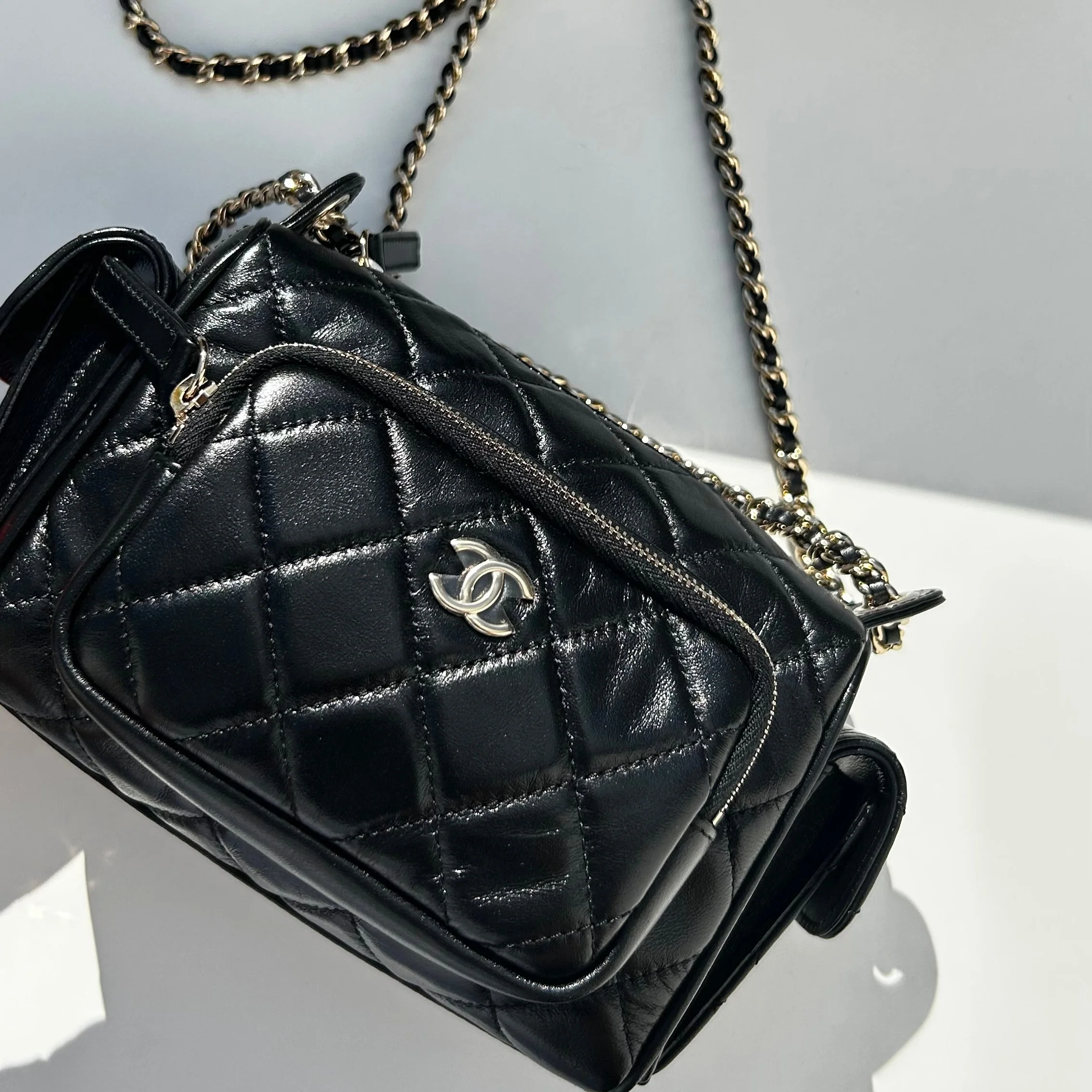 Chanel Black Quilted Small Multi Pockets Camera Bag - Image 4