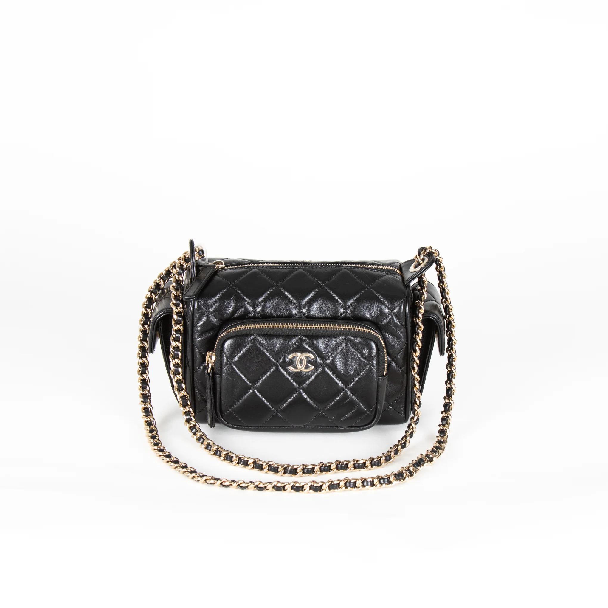 Chanel Black Quilted Small Multi Pockets Camera Bag - Image 6