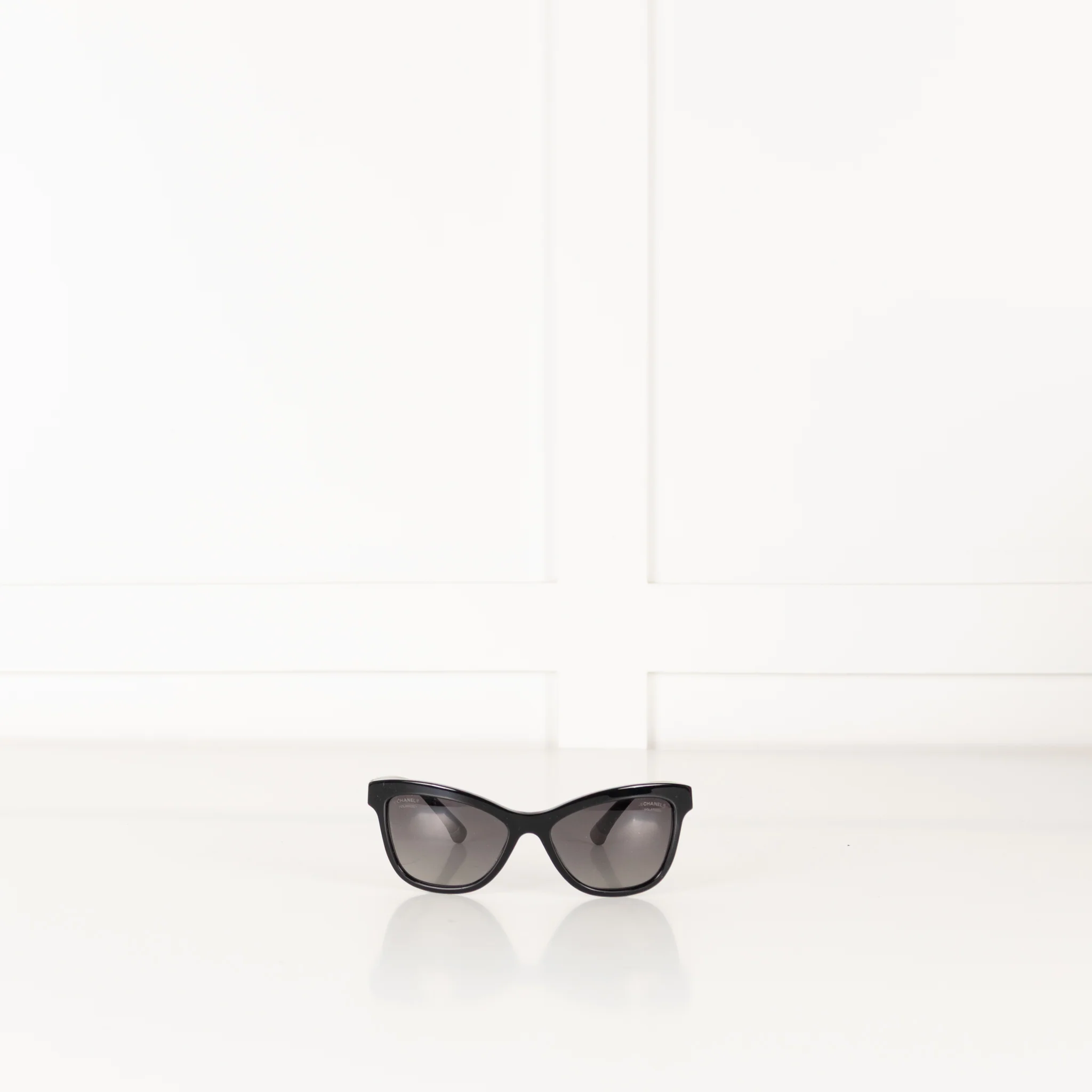 Chanel Black Sunglasses With 'Quilted' Arms