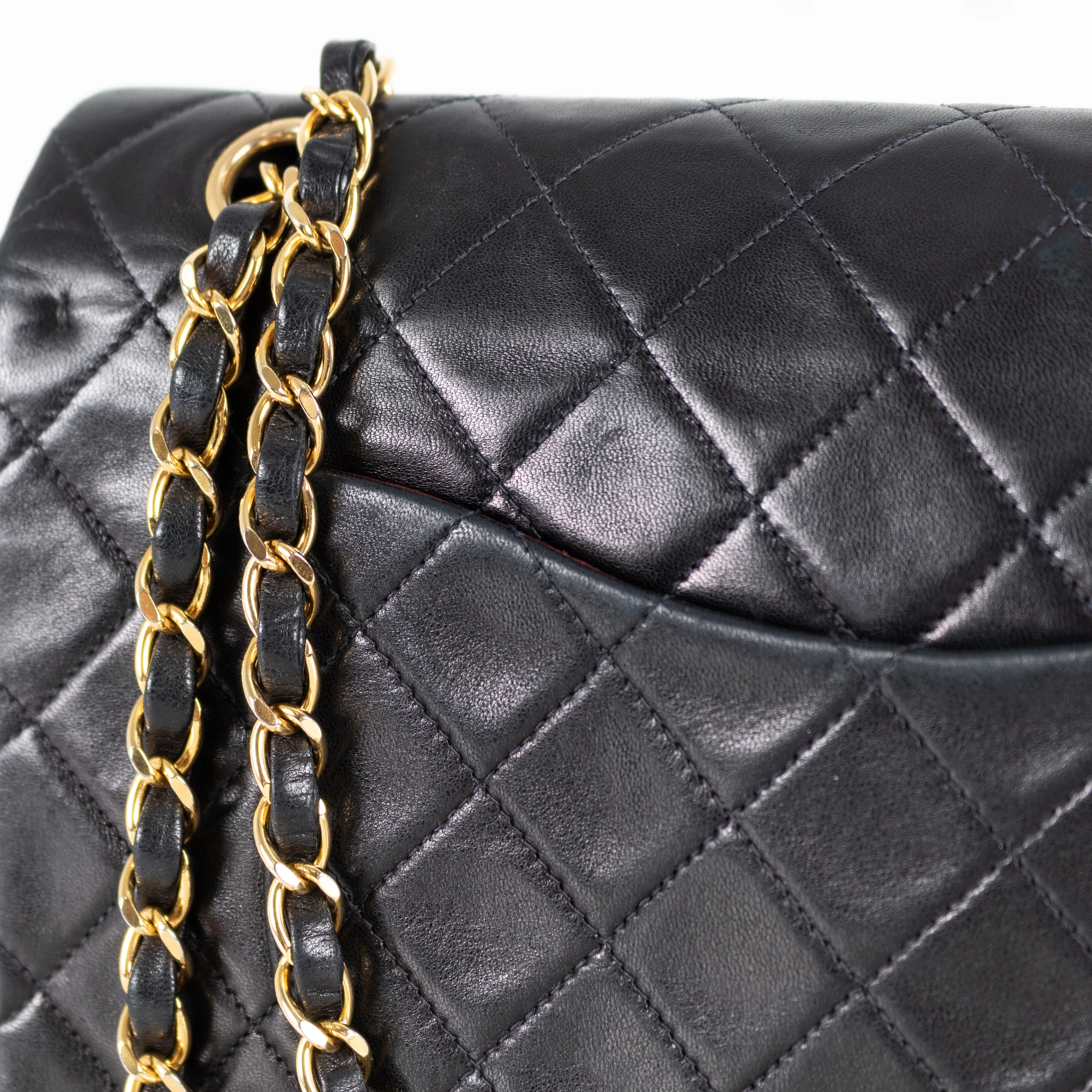 Chanel Black Lambskin Vintage Medium Double Flap - Image 14