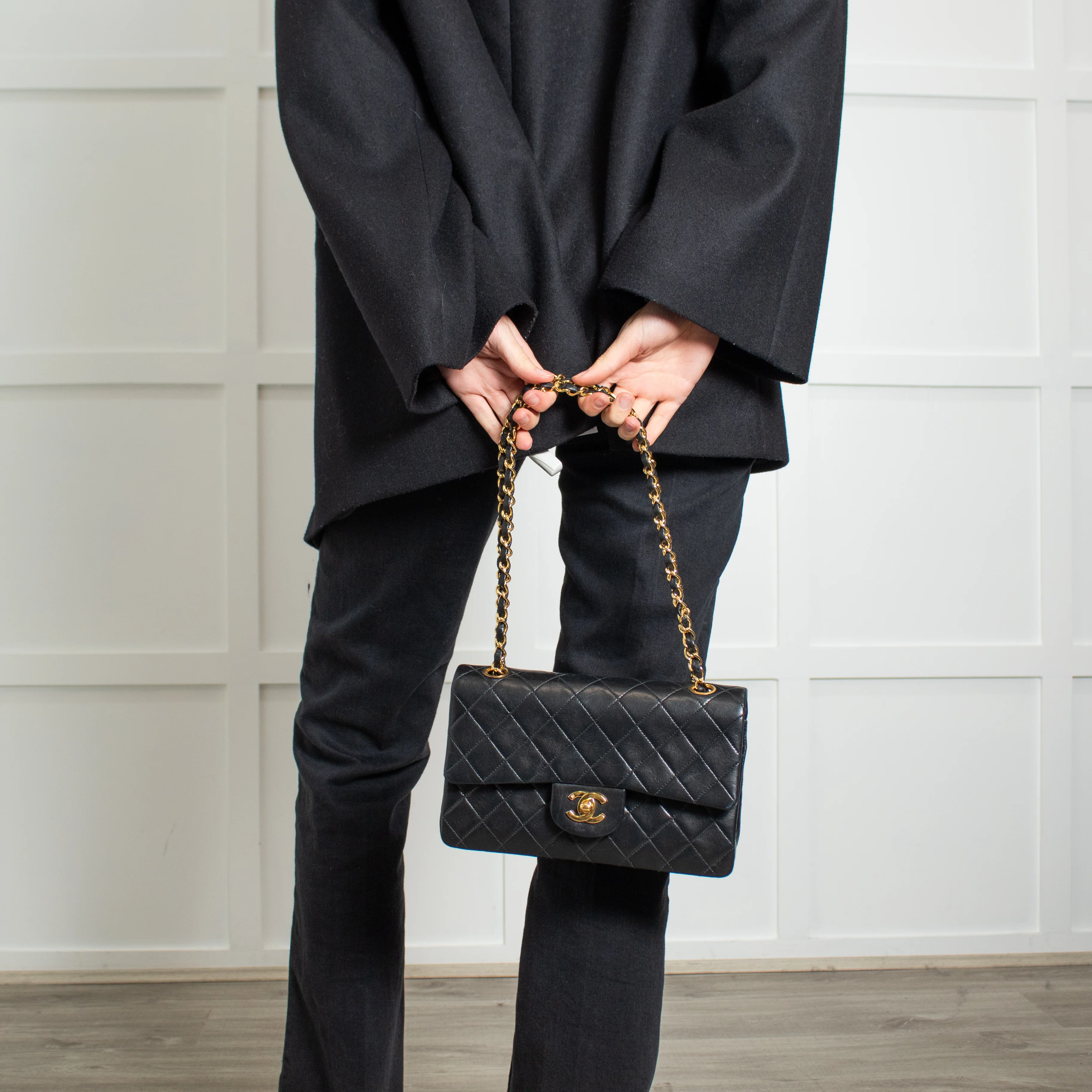 Chanel Black Lambskin Vintage Medium Double Flap - Image 6