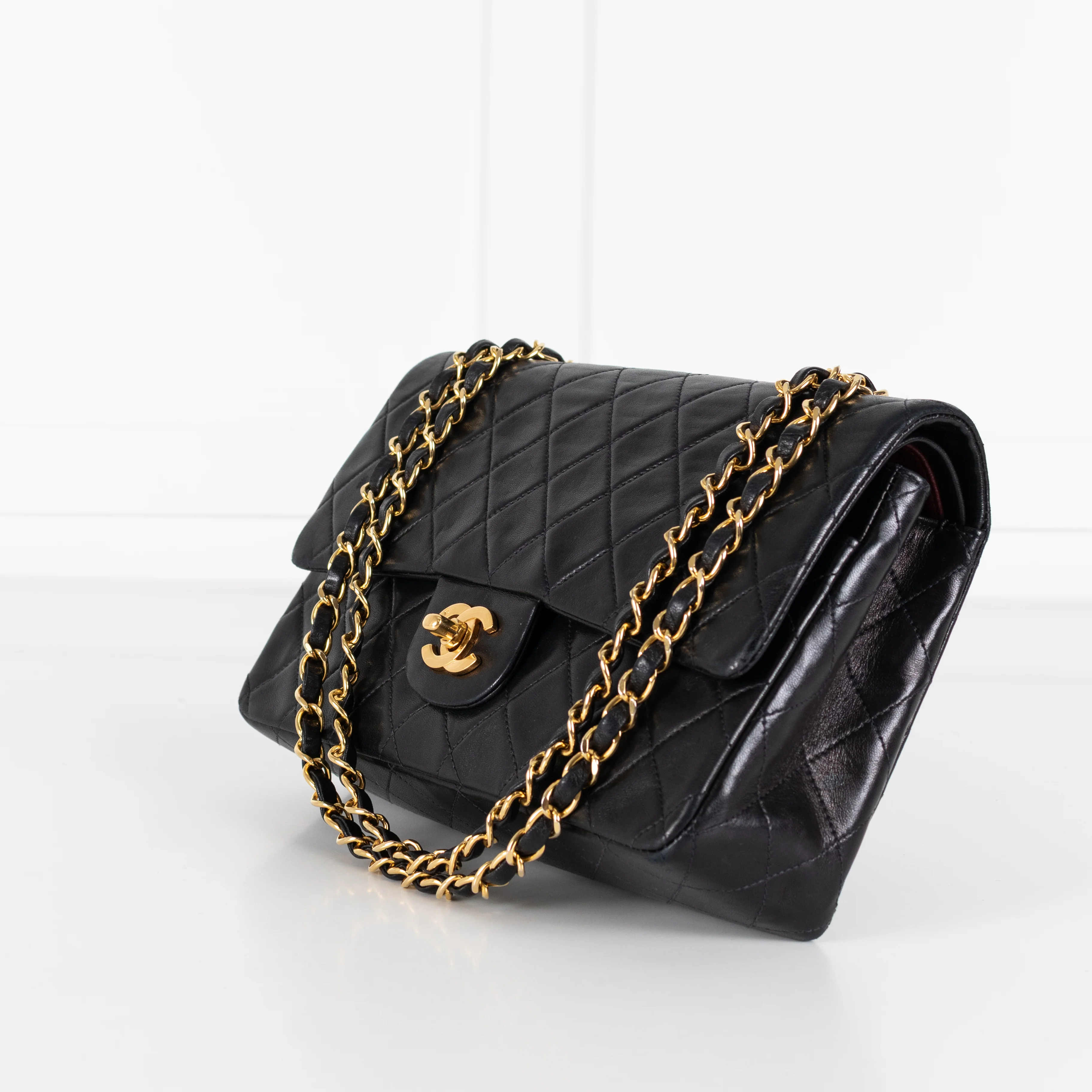 Chanel Black Lambskin Vintage Medium Double Flap - Image 9