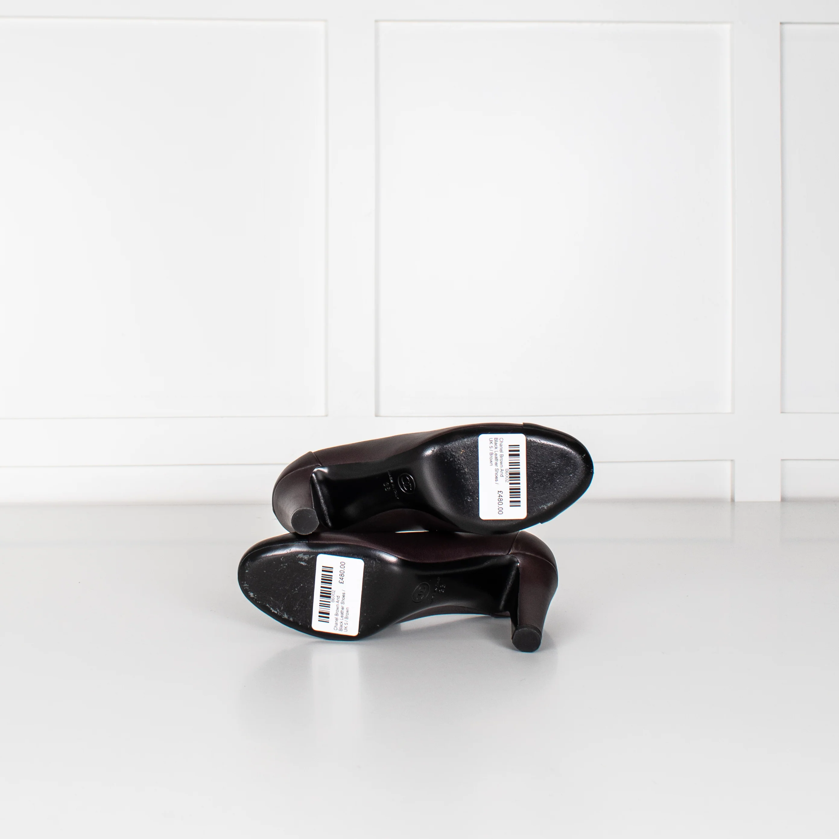 Chanel Brown And Black Leather Shoes - Image 7