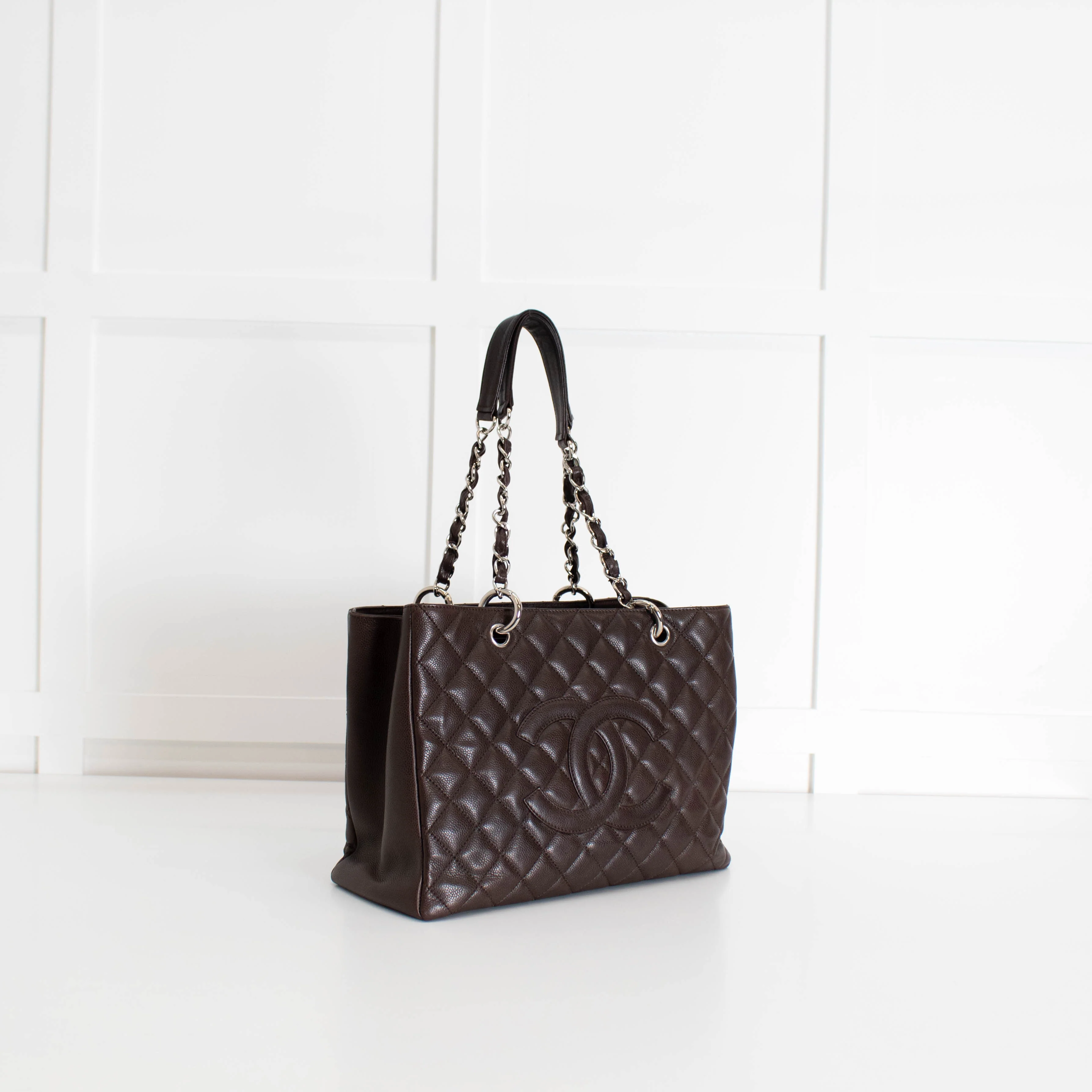 Chanel Brown Caviar Leather Grand Shopping Tote - Image 5