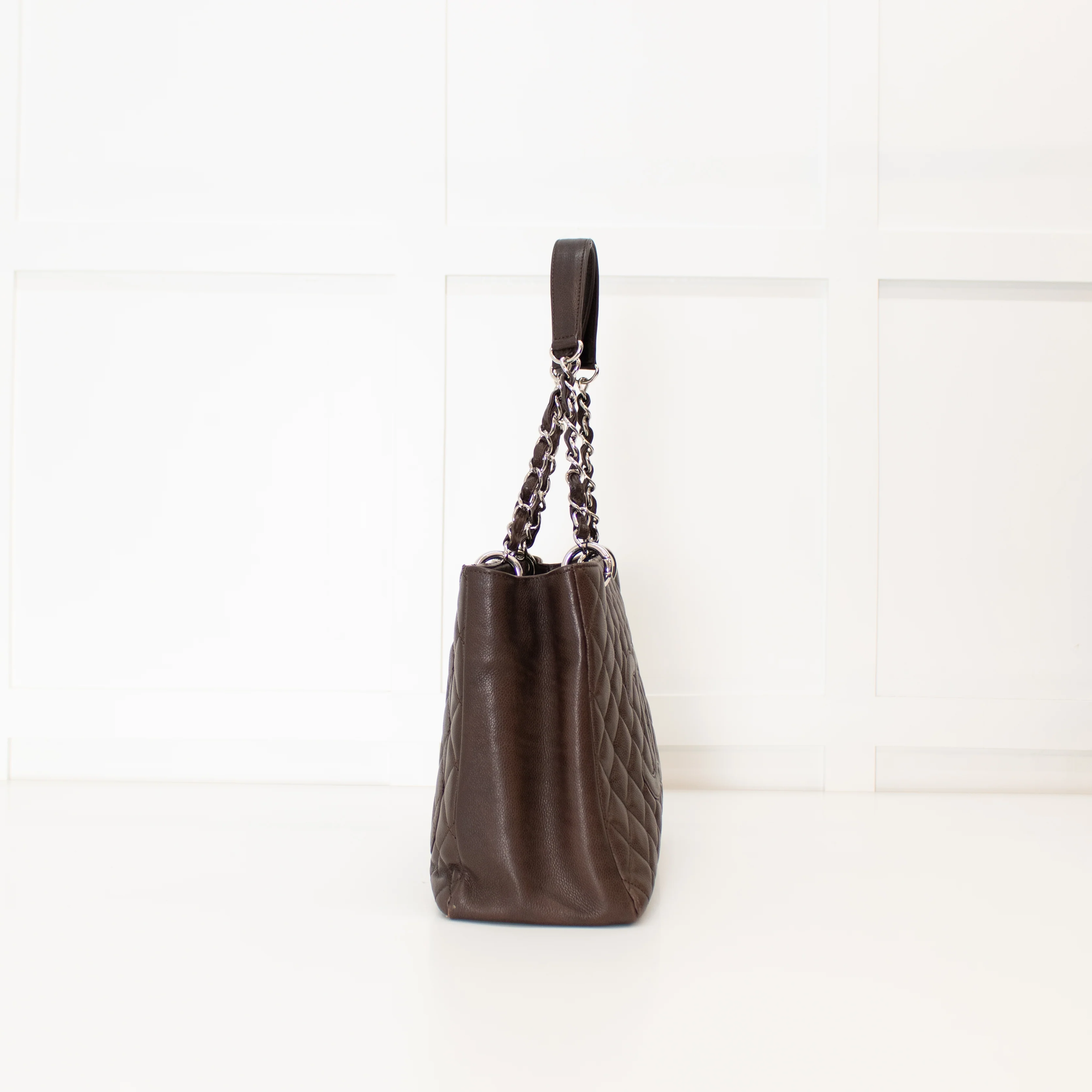 Chanel Chocolate Brown Caviar Leather Grand Shopper Tote - Image 5