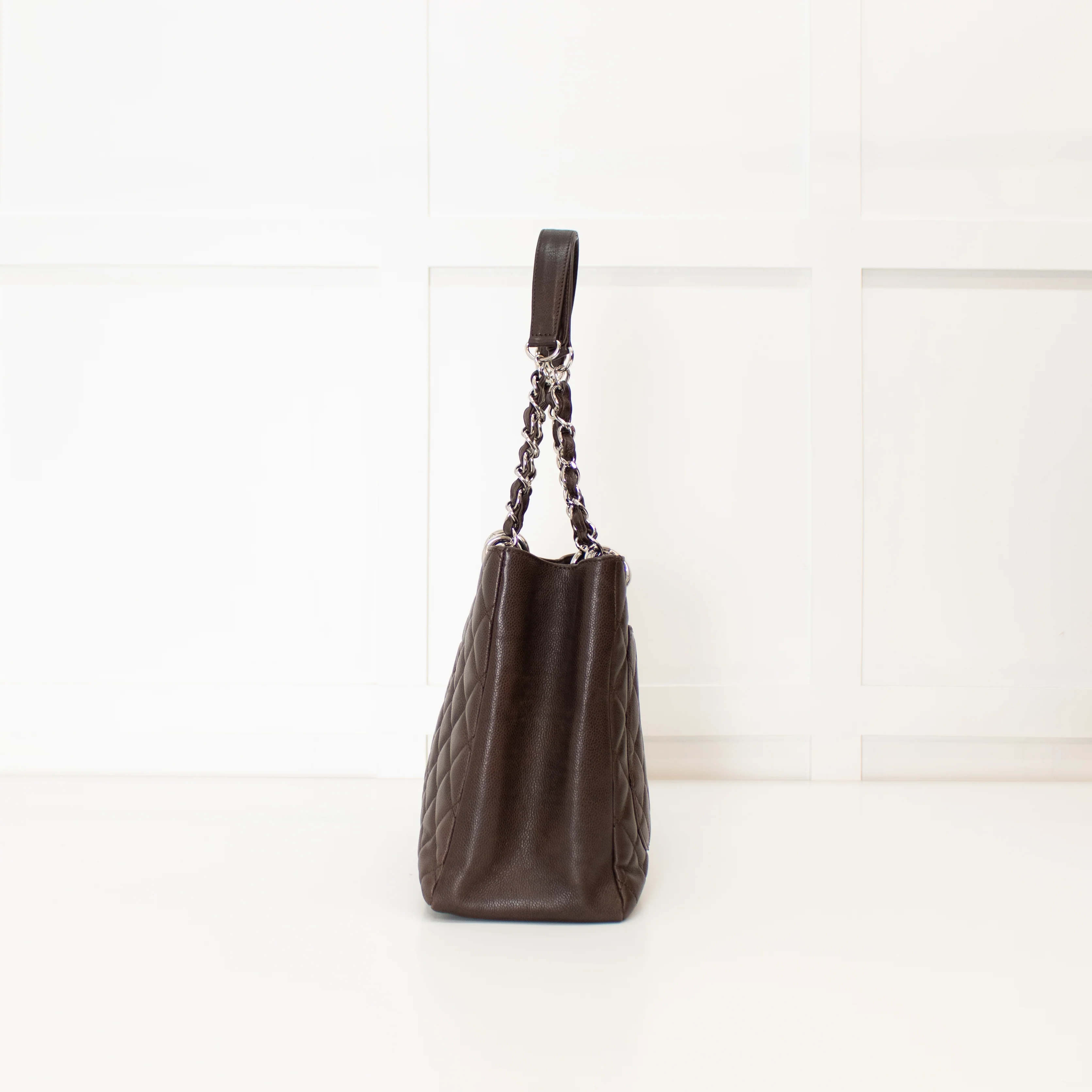 Chanel Chocolate Brown Caviar Leather Grand Shopper Tote - Image 7
