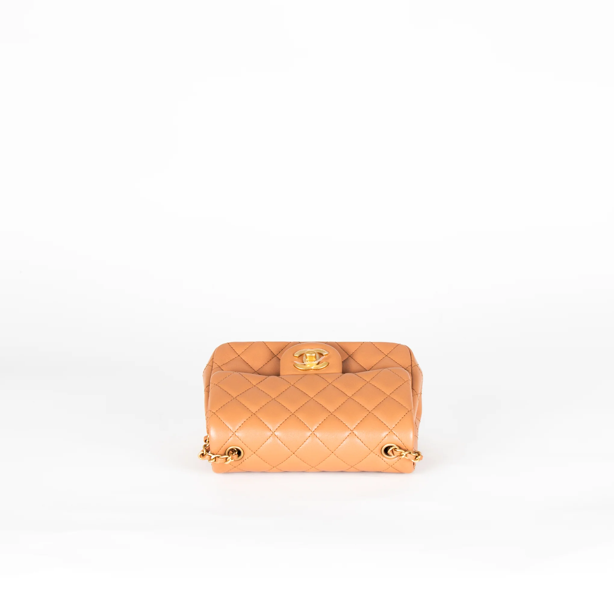 Chanel Caramel Pearl Crush Mini Square Flap Bag - Image 10
