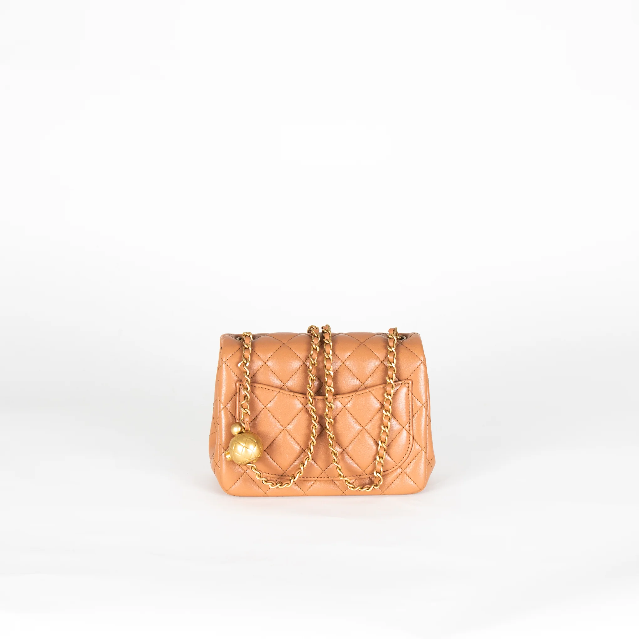 Chanel Caramel Pearl Crush Mini Square Flap Bag - Image 11