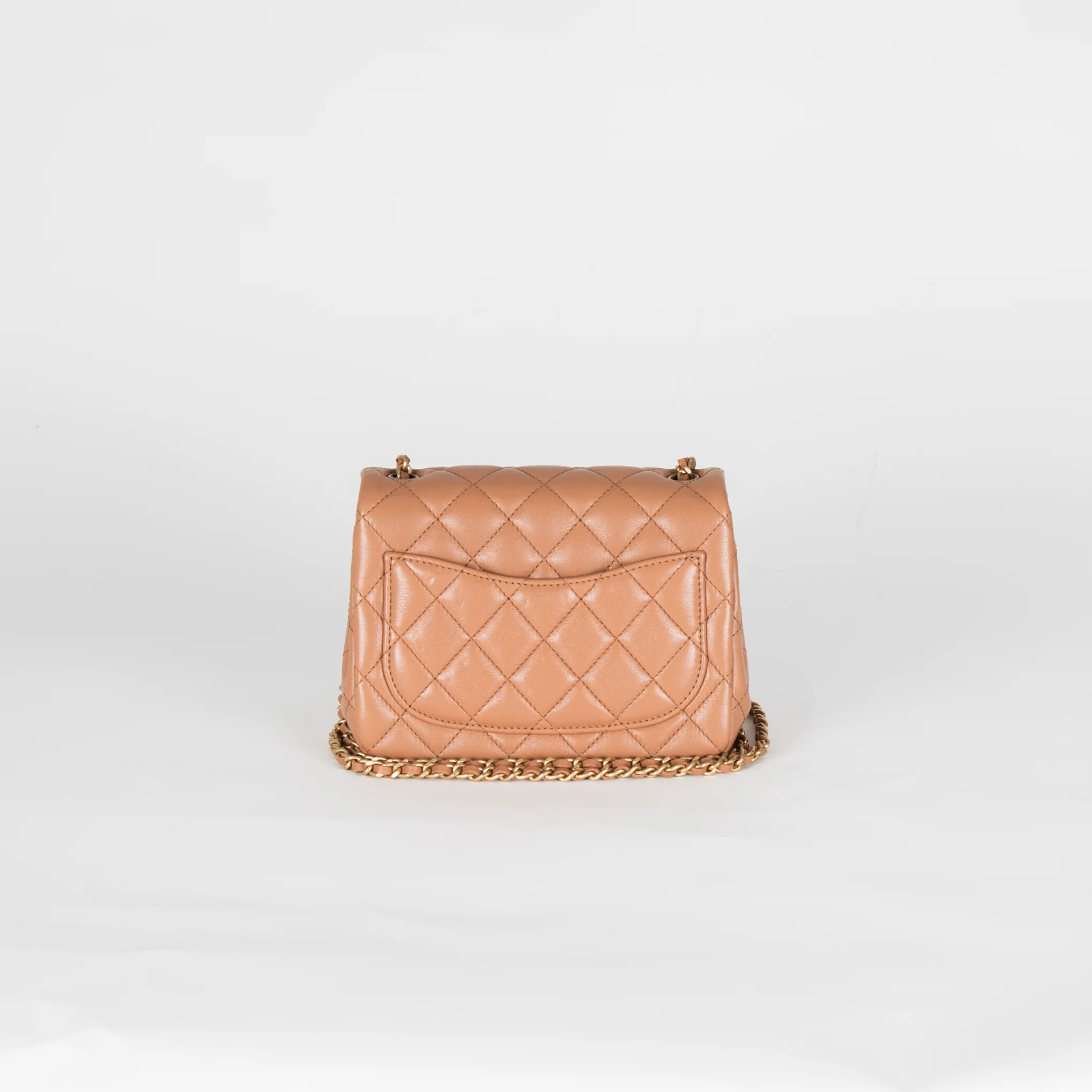 Chanel Caramel Pearl Crush Mini Square Flap Bag - Image 5