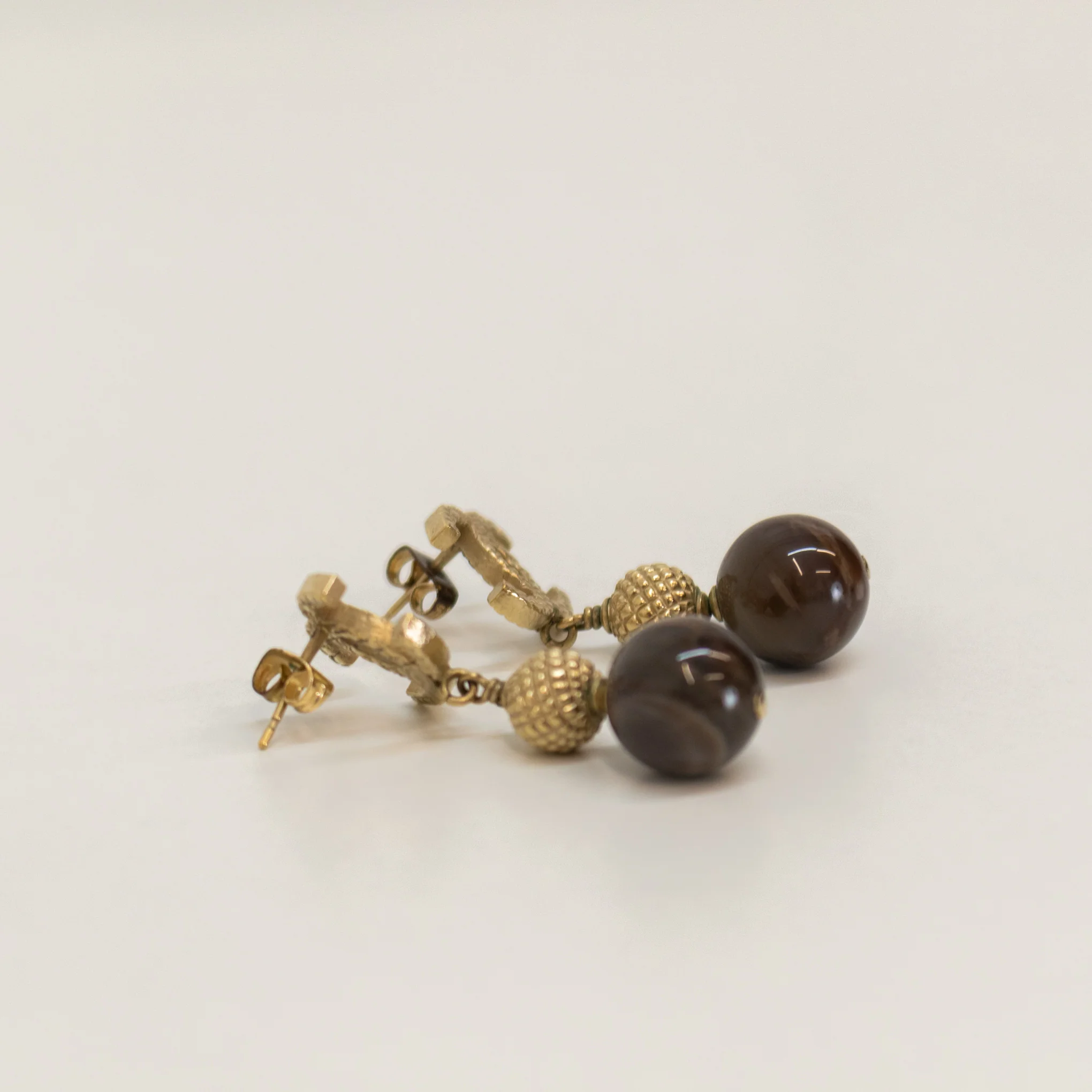 Chanel Champagne Gold CC Drop Earrings - Image 5