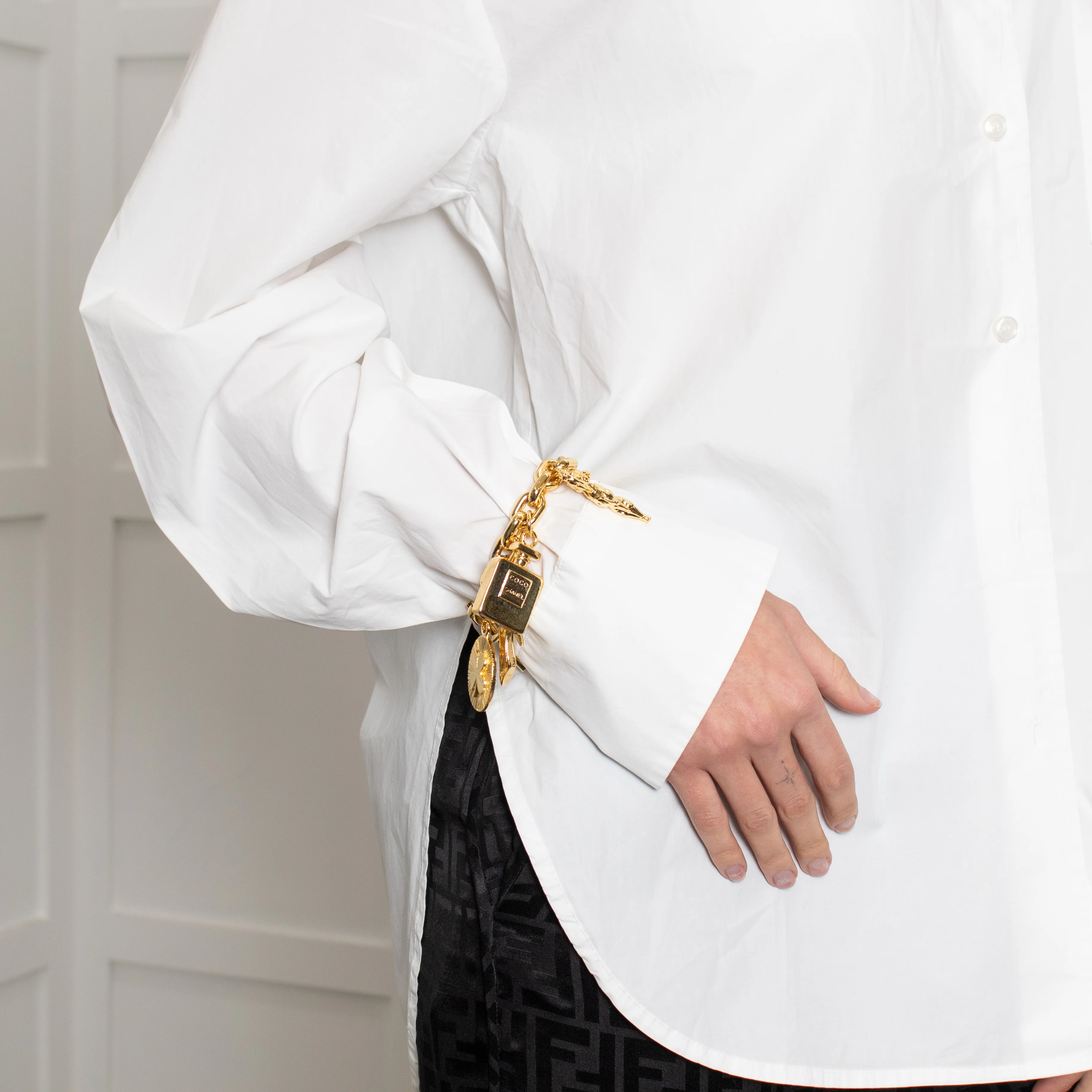 Chanel Gold Chunky Charm Bracelet - Image 4