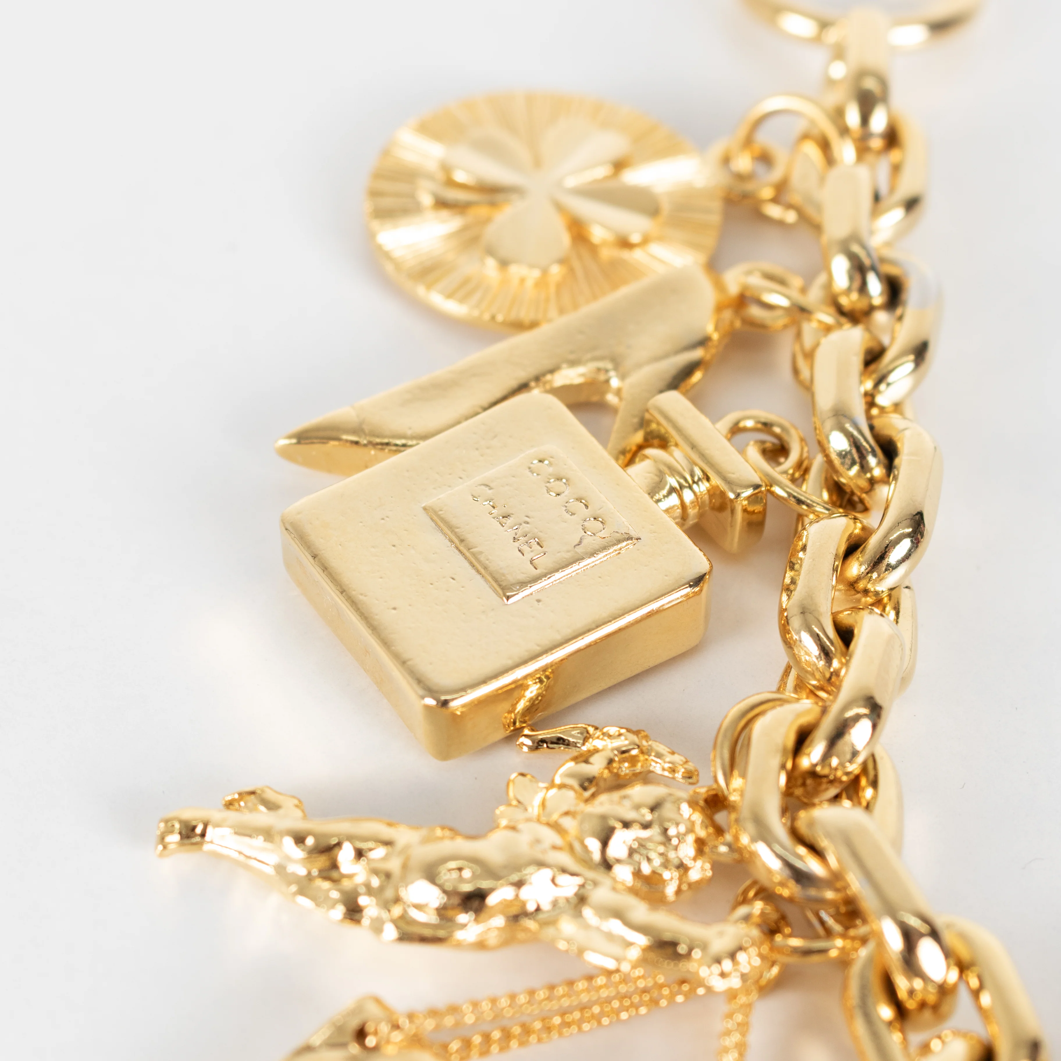 Chanel Gold Chunky Charm Bracelet - Image 8