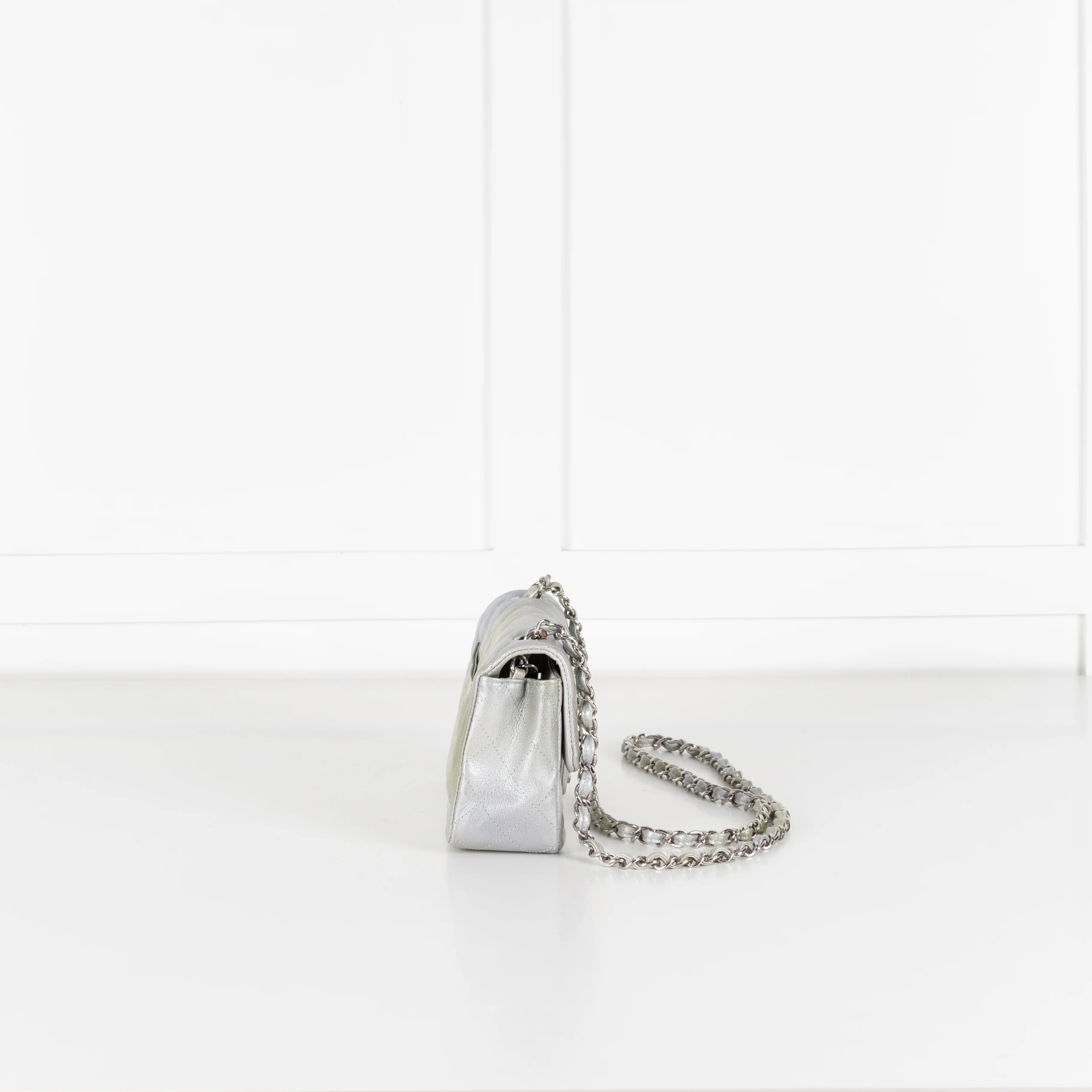 Chanel Green and Silver Limited Edition Mini Flap - Image 7