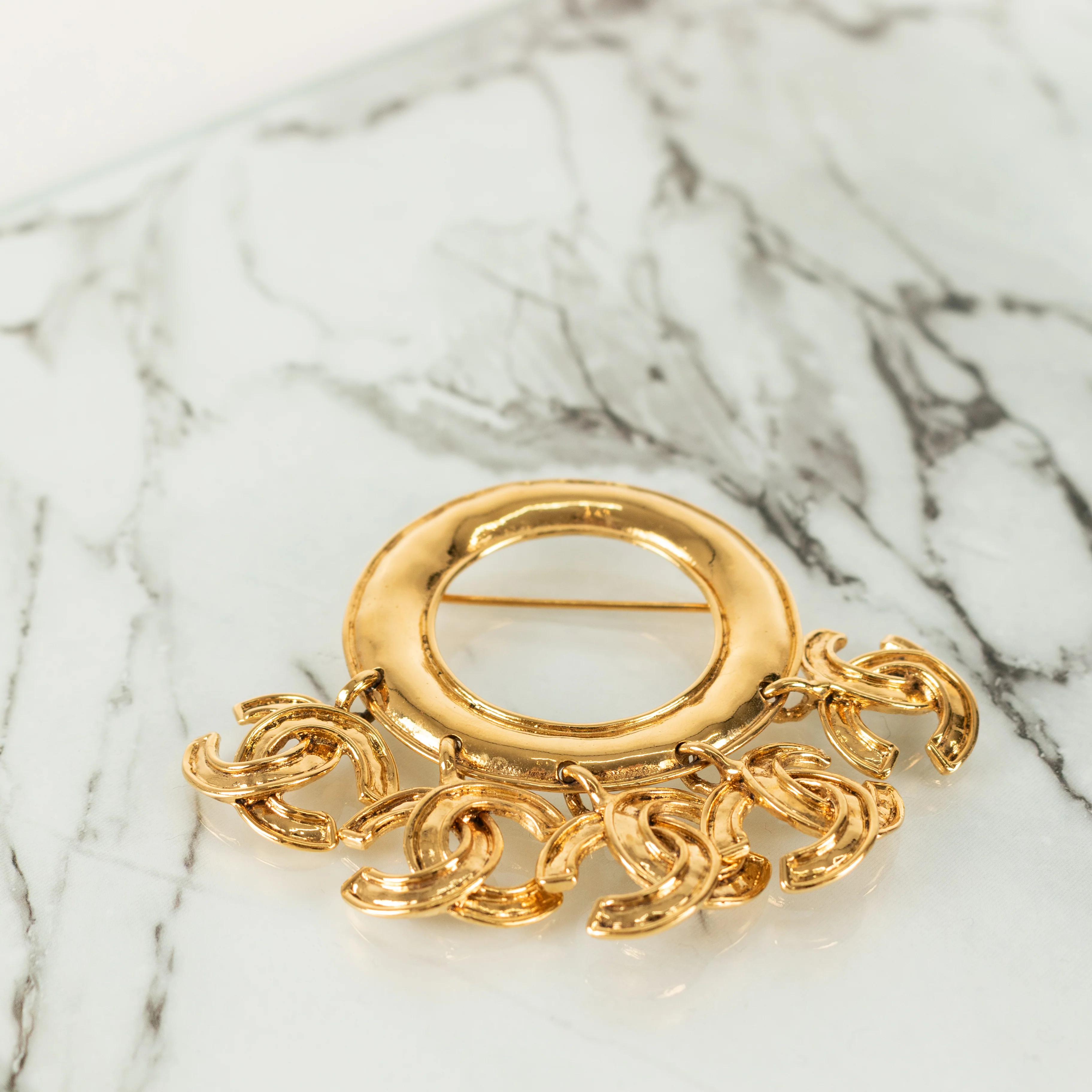 Chanel Hoop Brooch with CC Charms - Image 4