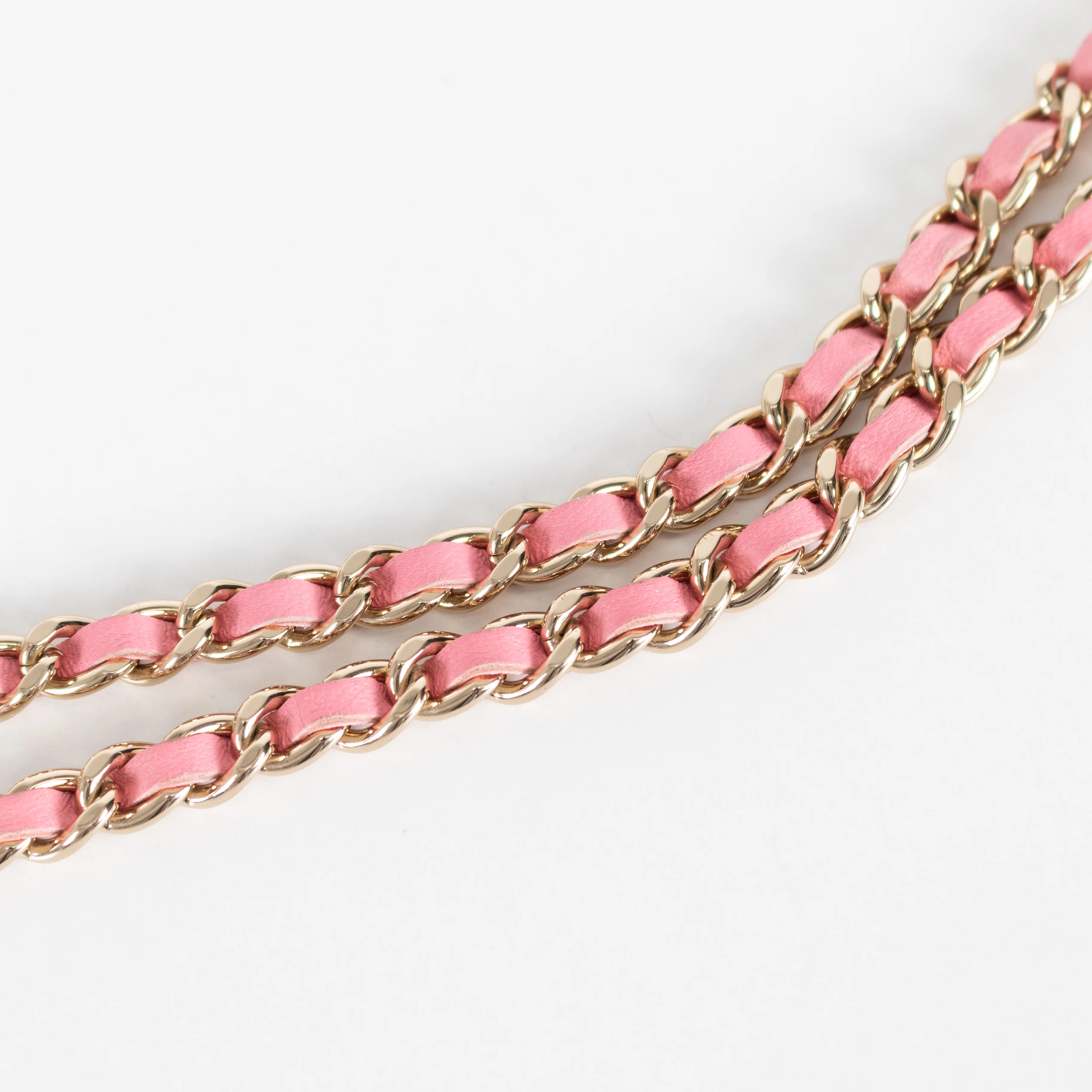 Chanel Pink Lambskin Trendy Wallet On Chain - Image 10