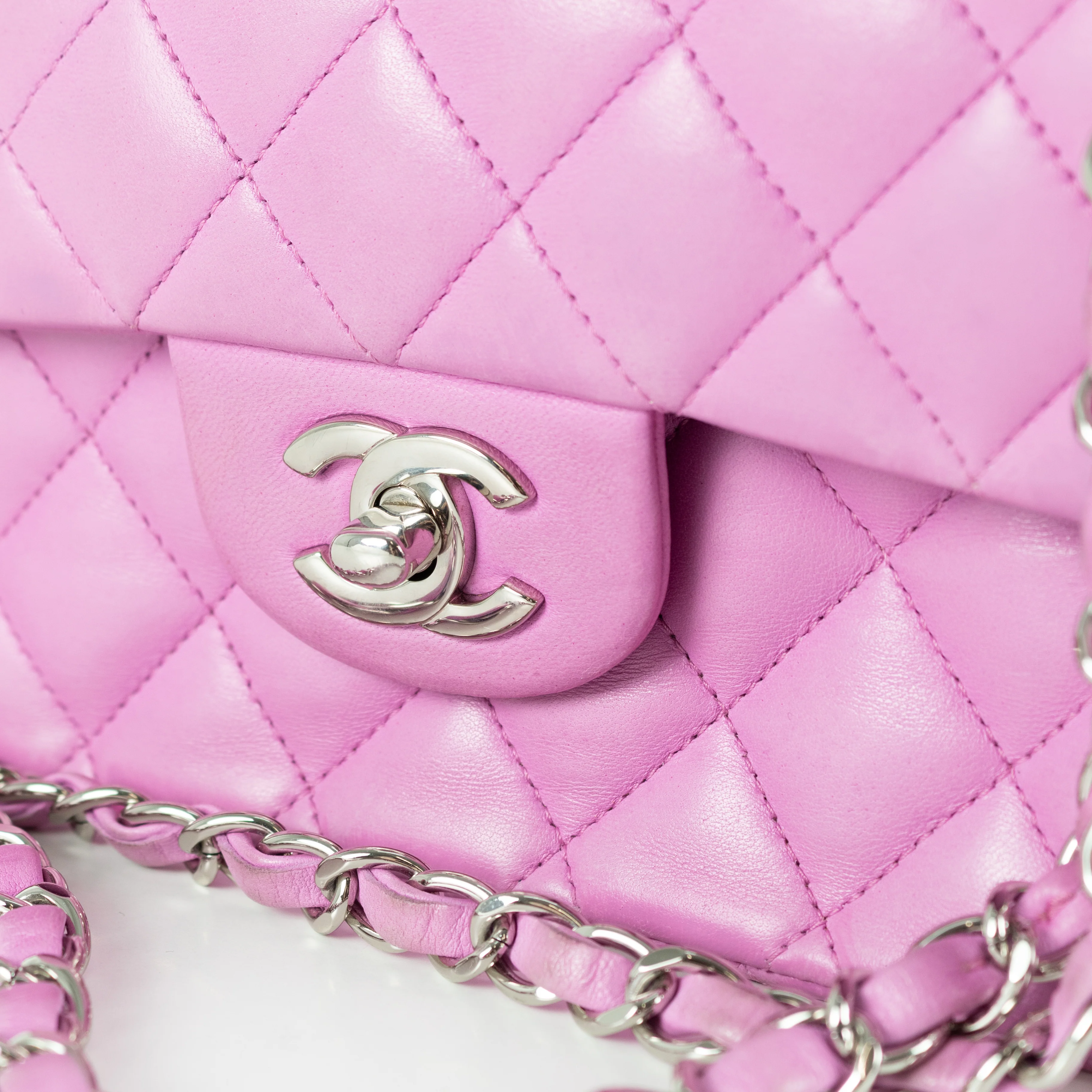 Chanel Pink Matelasse 25 Lambskin Double Flap Double - Image 11