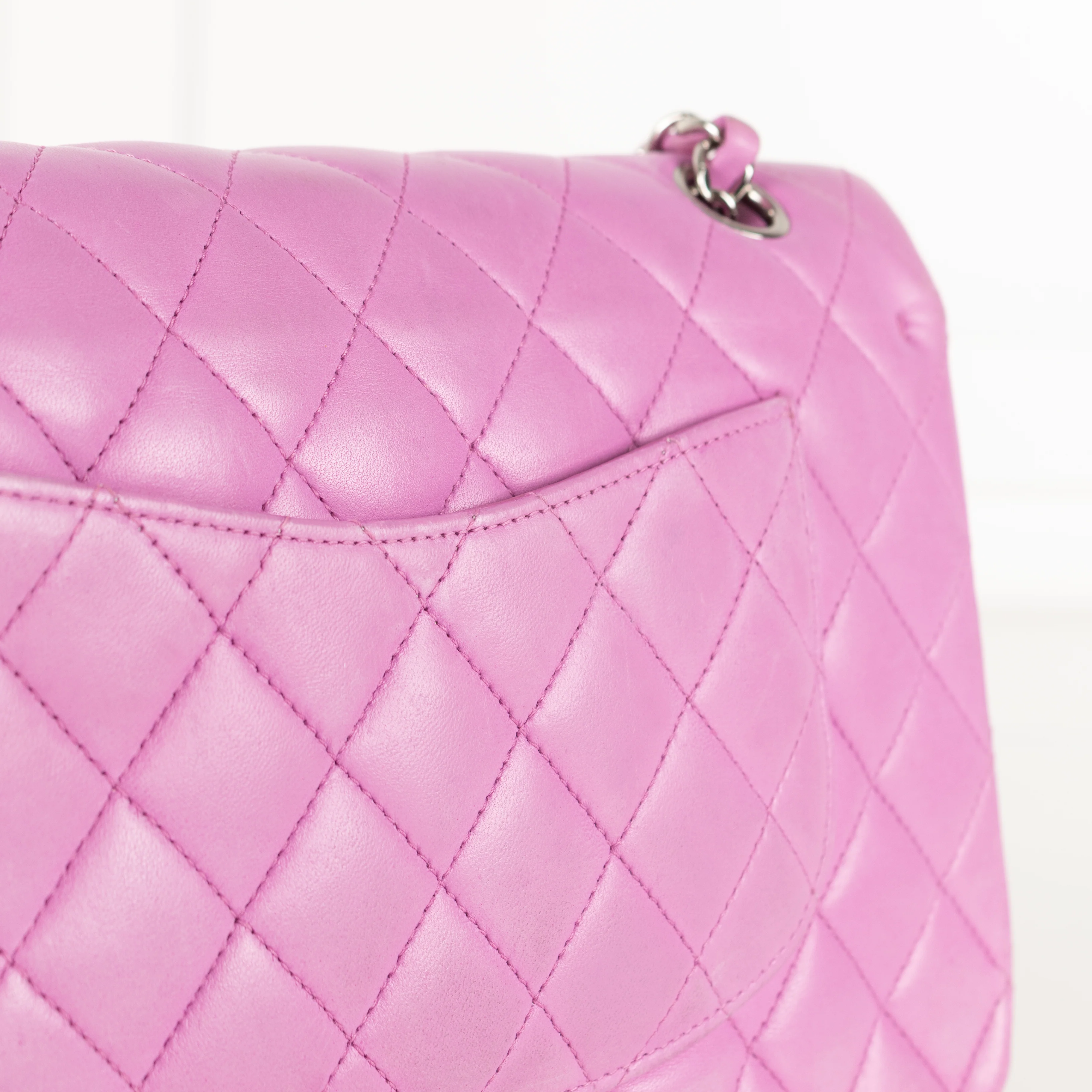 Chanel Pink Matelasse 25 Lambskin Double Flap Double - Image 13