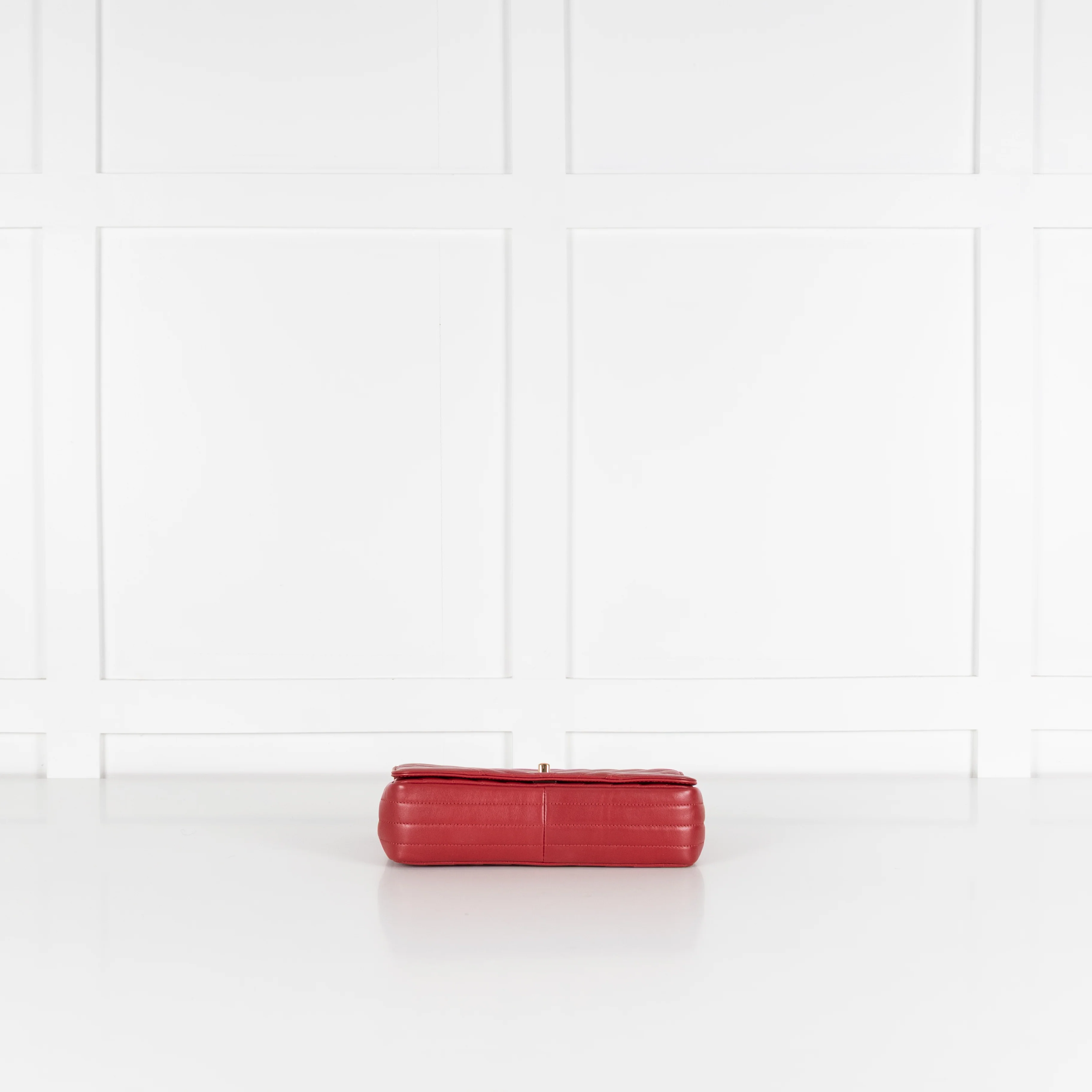 Chanel Red Chevron Statement Flap Bag - Image 7