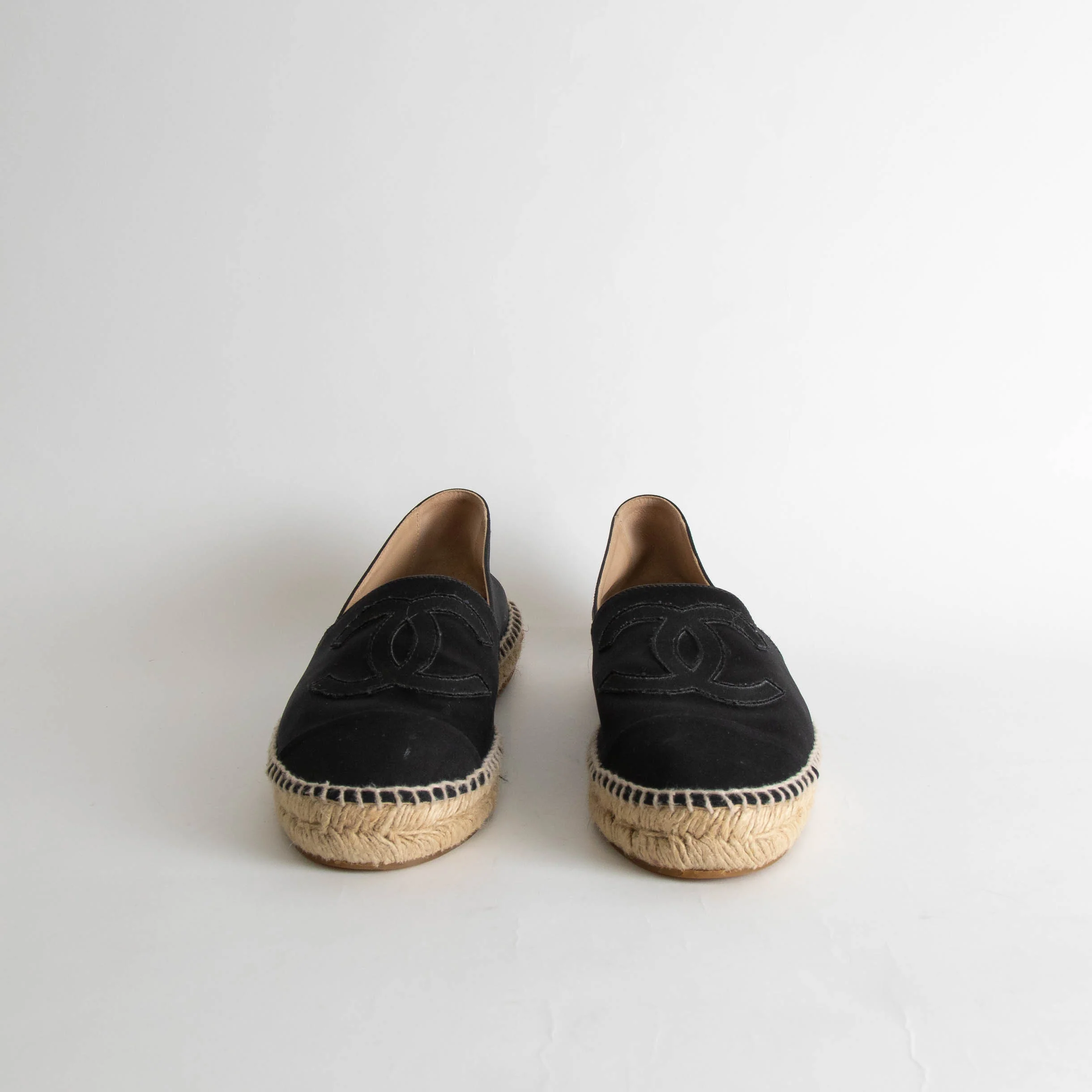 Chanel Satin Cap Toe Espadrilles - Image 3