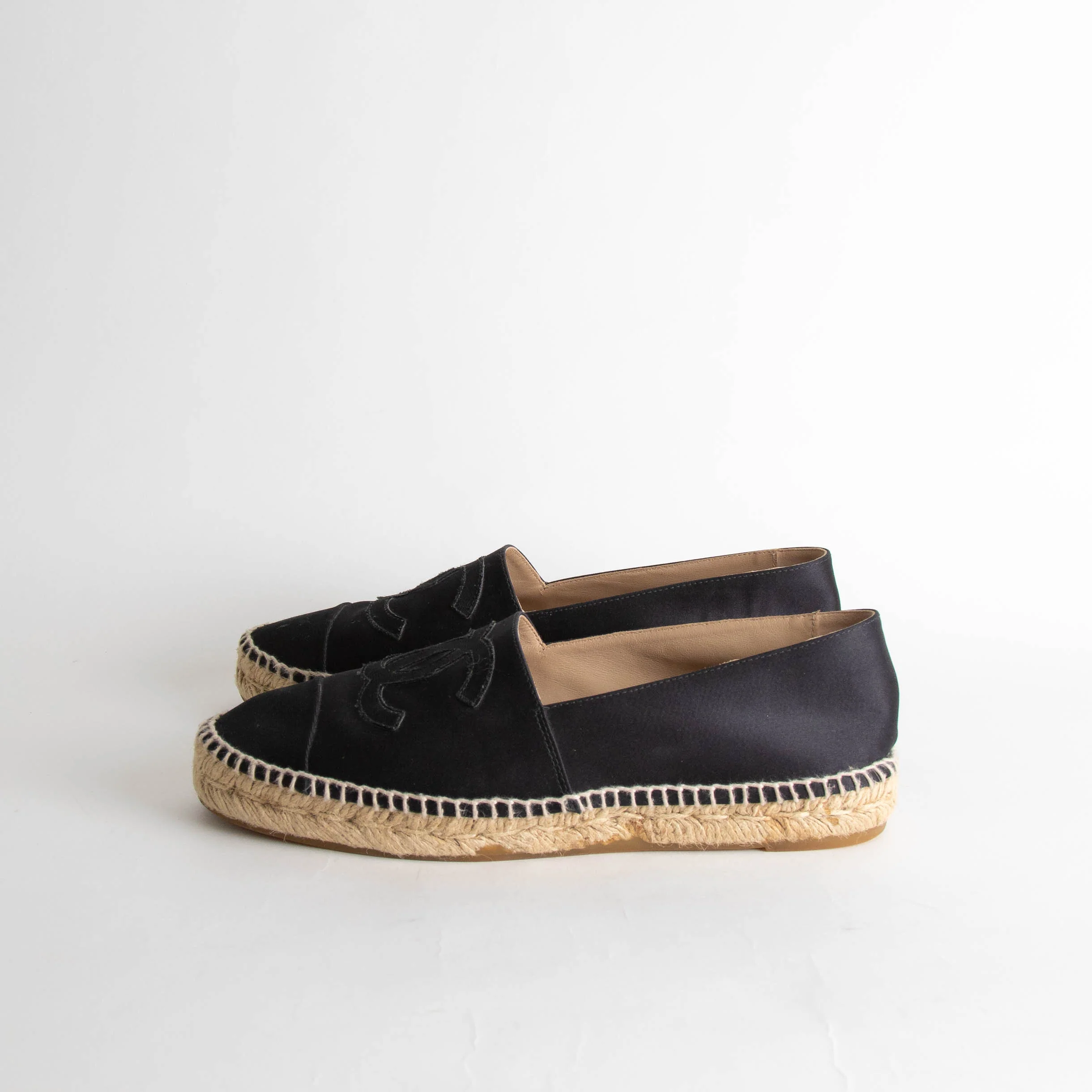 Chanel Satin Cap Toe Espadrilles - Image 4