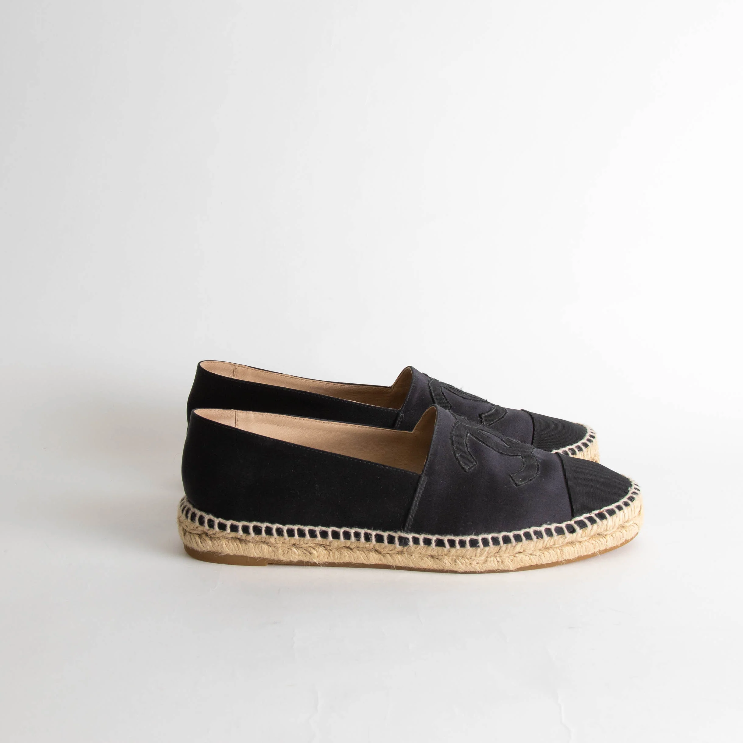 Chanel Satin Cap Toe Espadrilles - Image 6