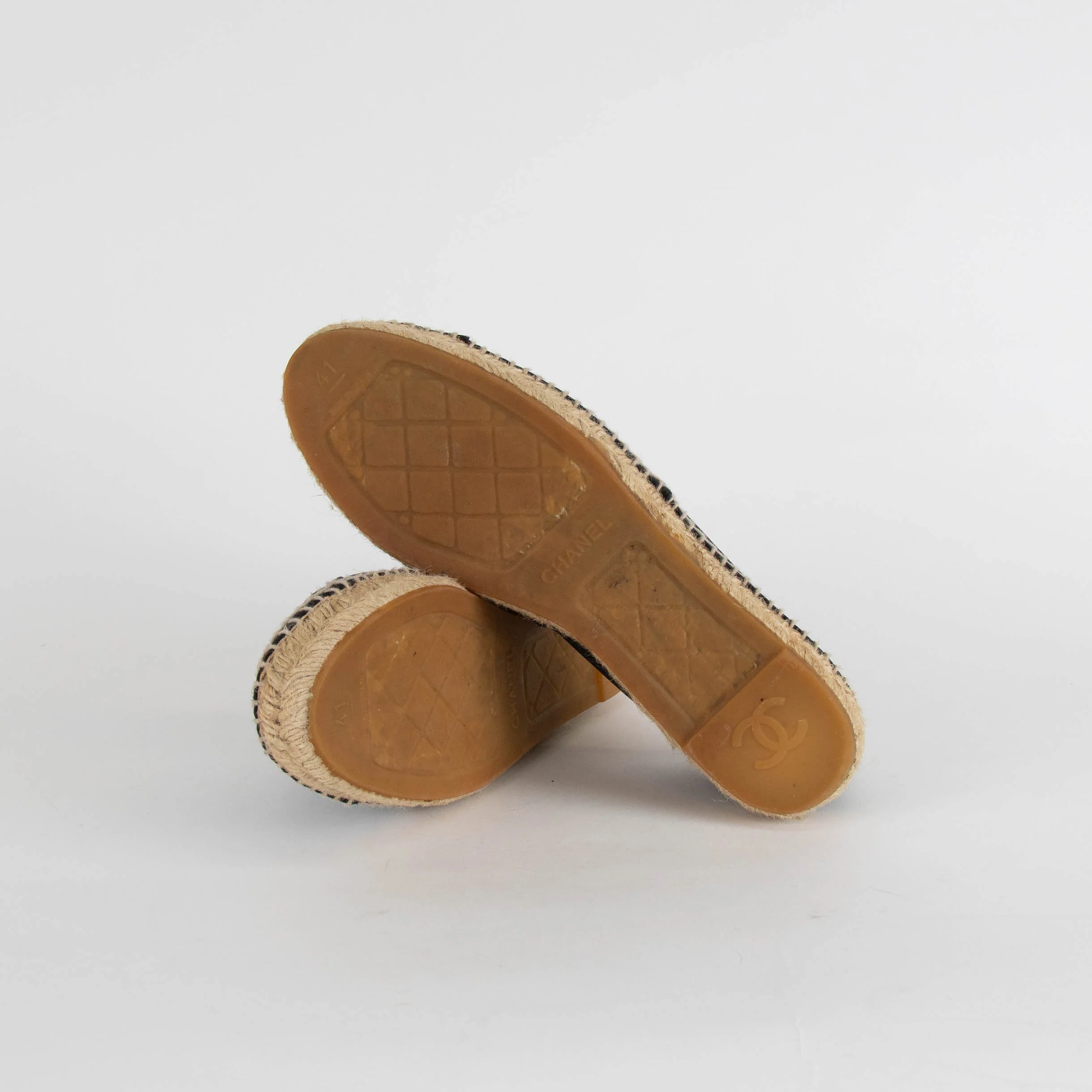 Chanel Satin Cap Toe Espadrilles - Image 7