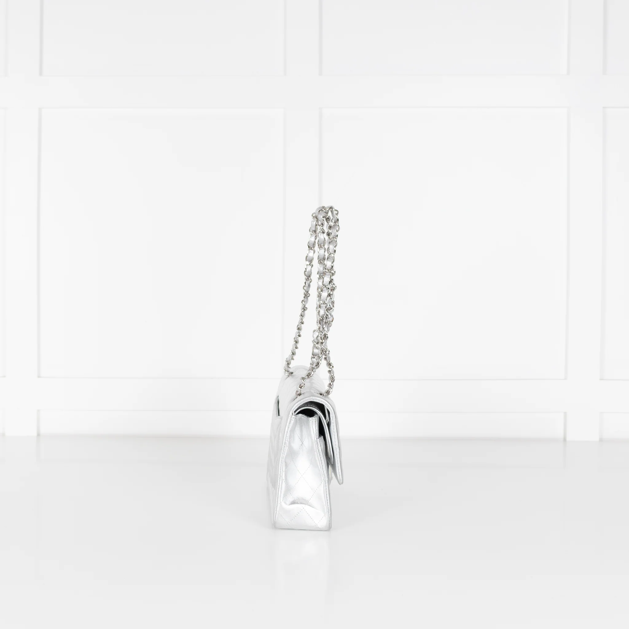Chanel Full Set Silver Classic Double Flap Bag - Image 6