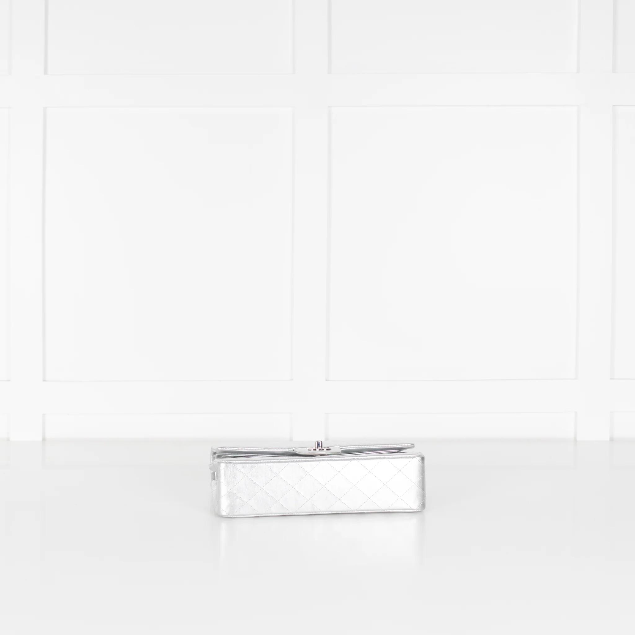 Chanel Full Set Silver Classic Double Flap Bag - Image 8
