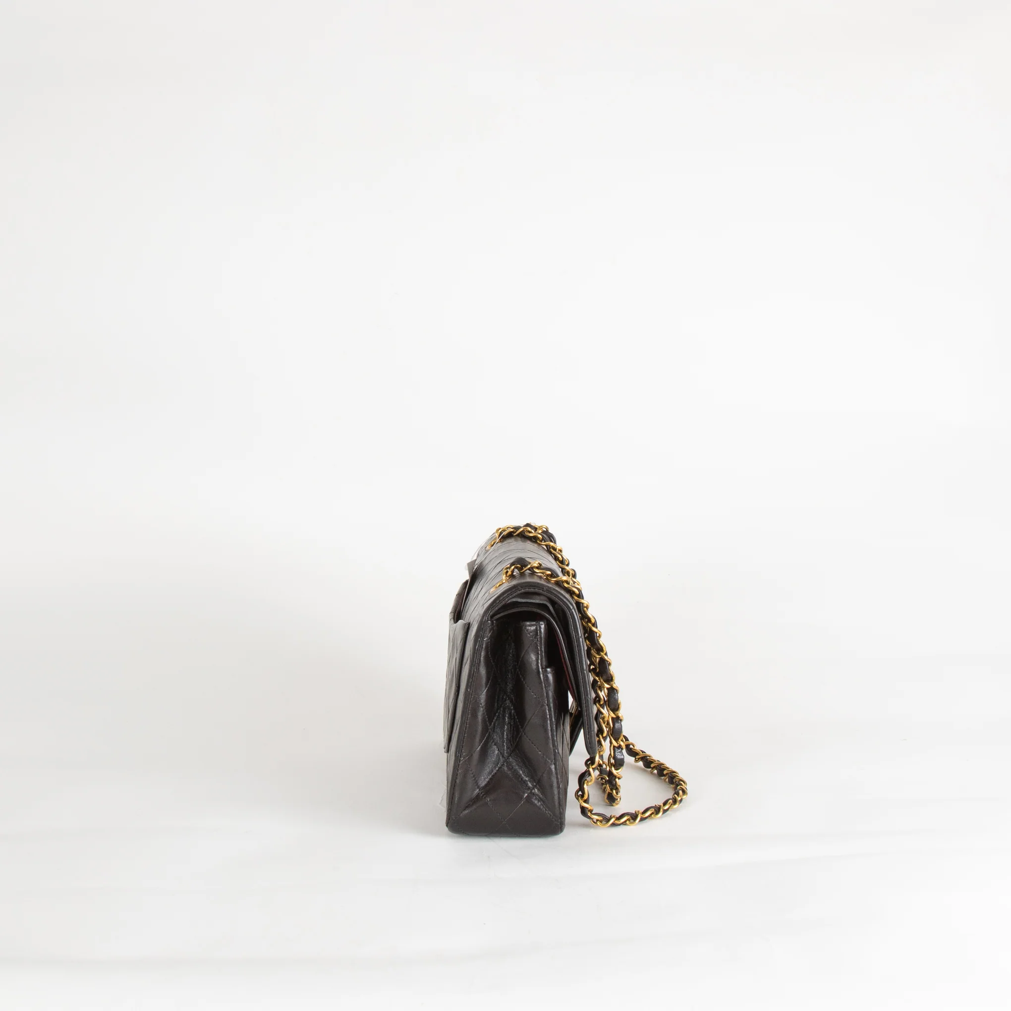 Chanel Vintage Medium Classic Black Double Flap Gold Hardware - Image 5