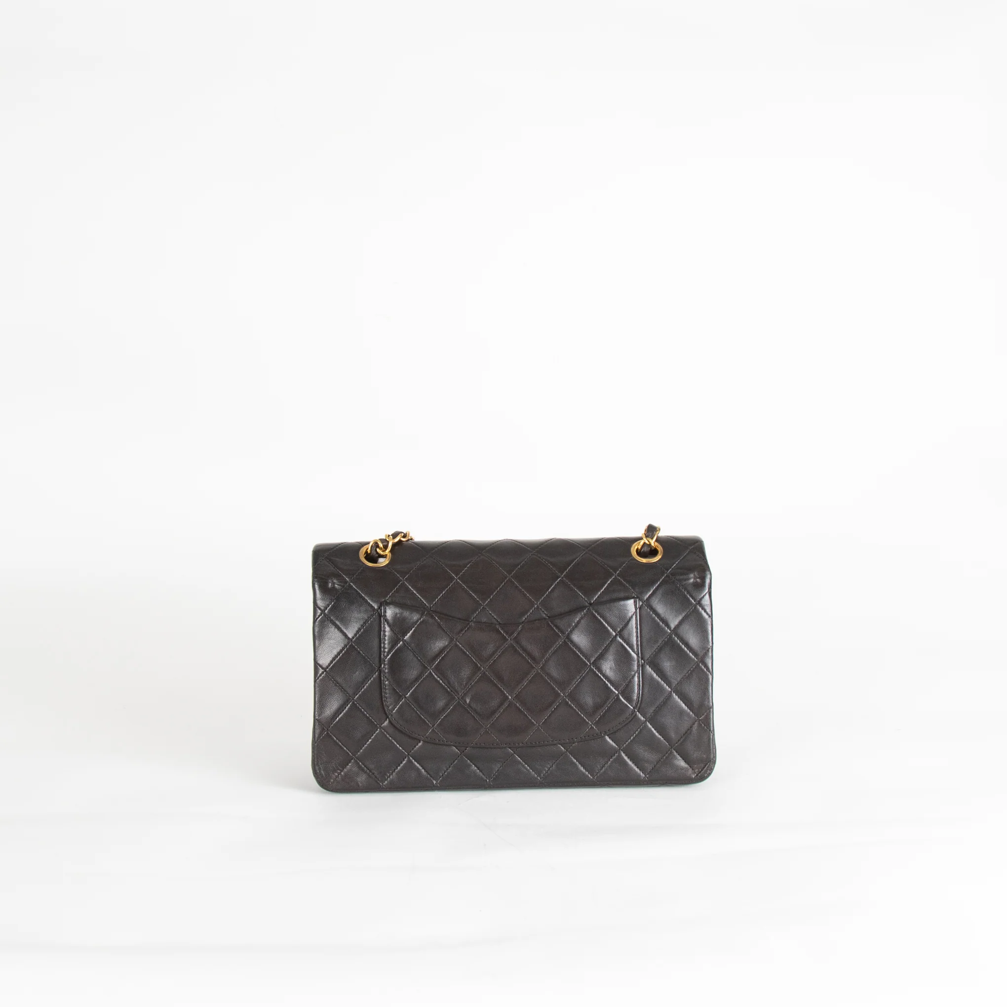 Chanel Vintage Medium Classic Black Double Flap Gold Hardware - Image 6