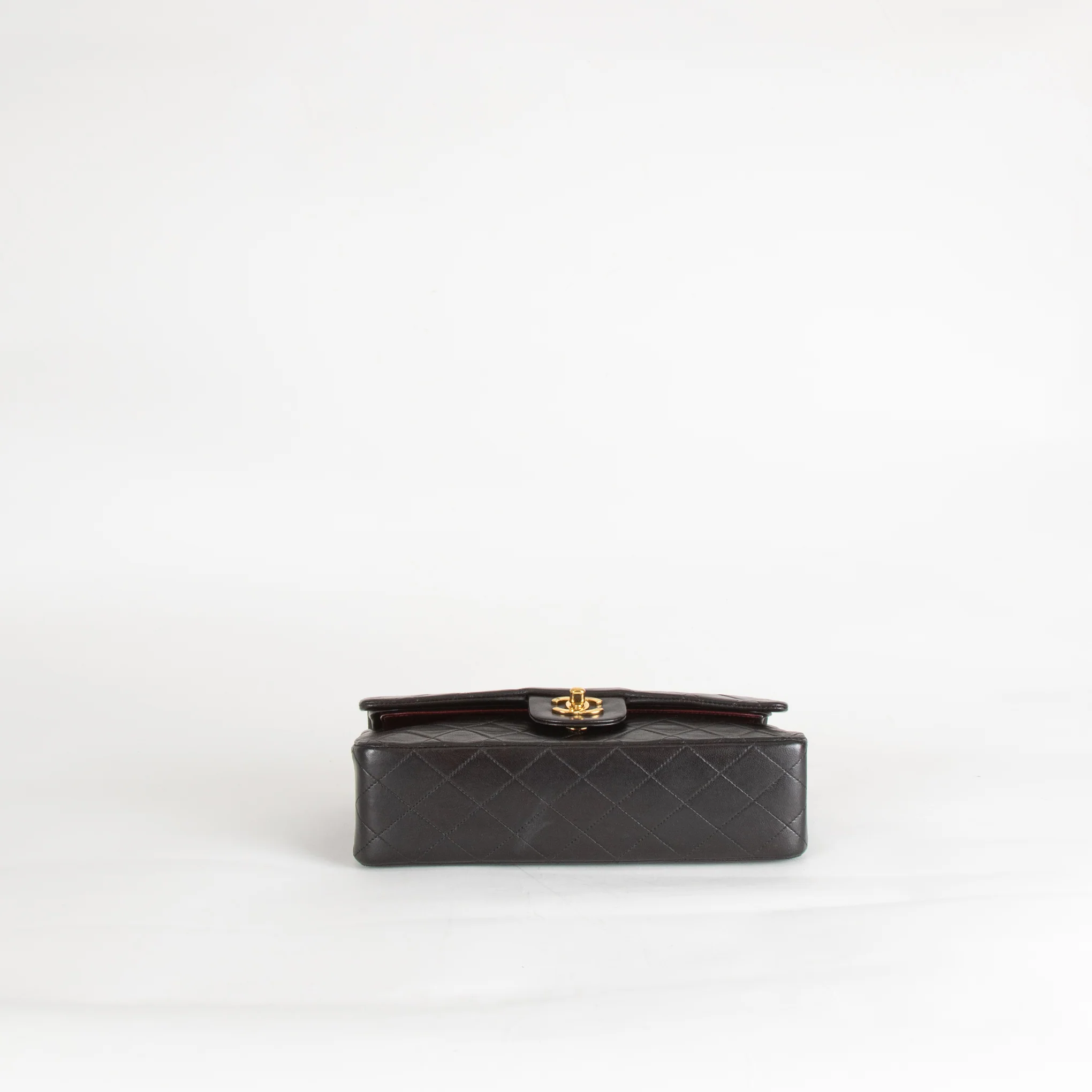 Chanel Vintage Medium Classic Black Double Flap Gold Hardware - Image 9