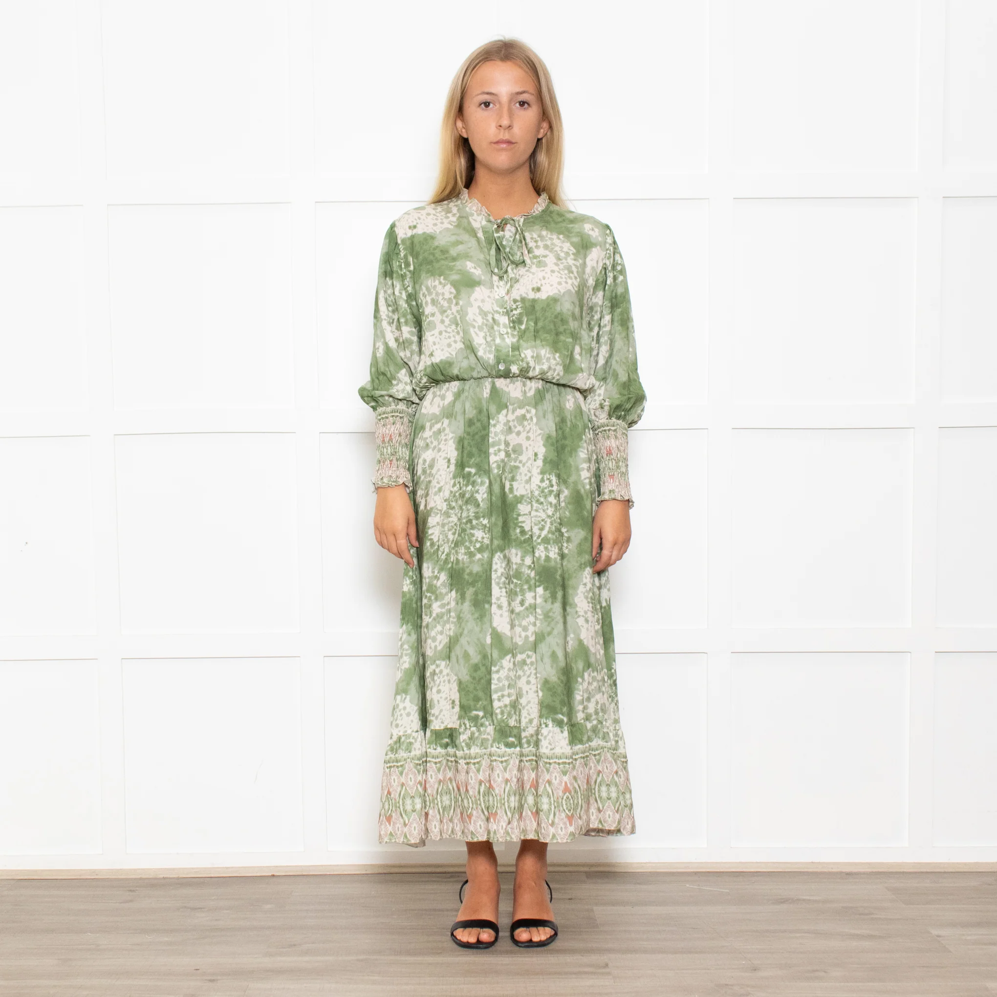 Charli Irene Green Batique Print Dress