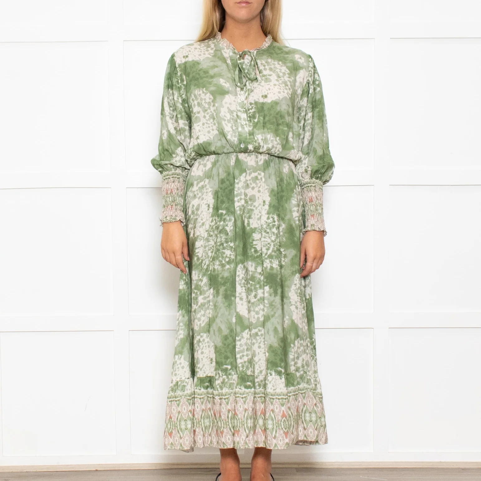 Charli Irene Green Batique Print Dress - Image 2