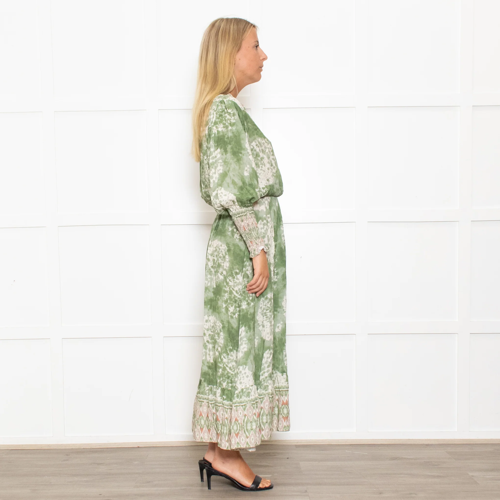 Charli Irene Green Batique Print Dress - Image 6
