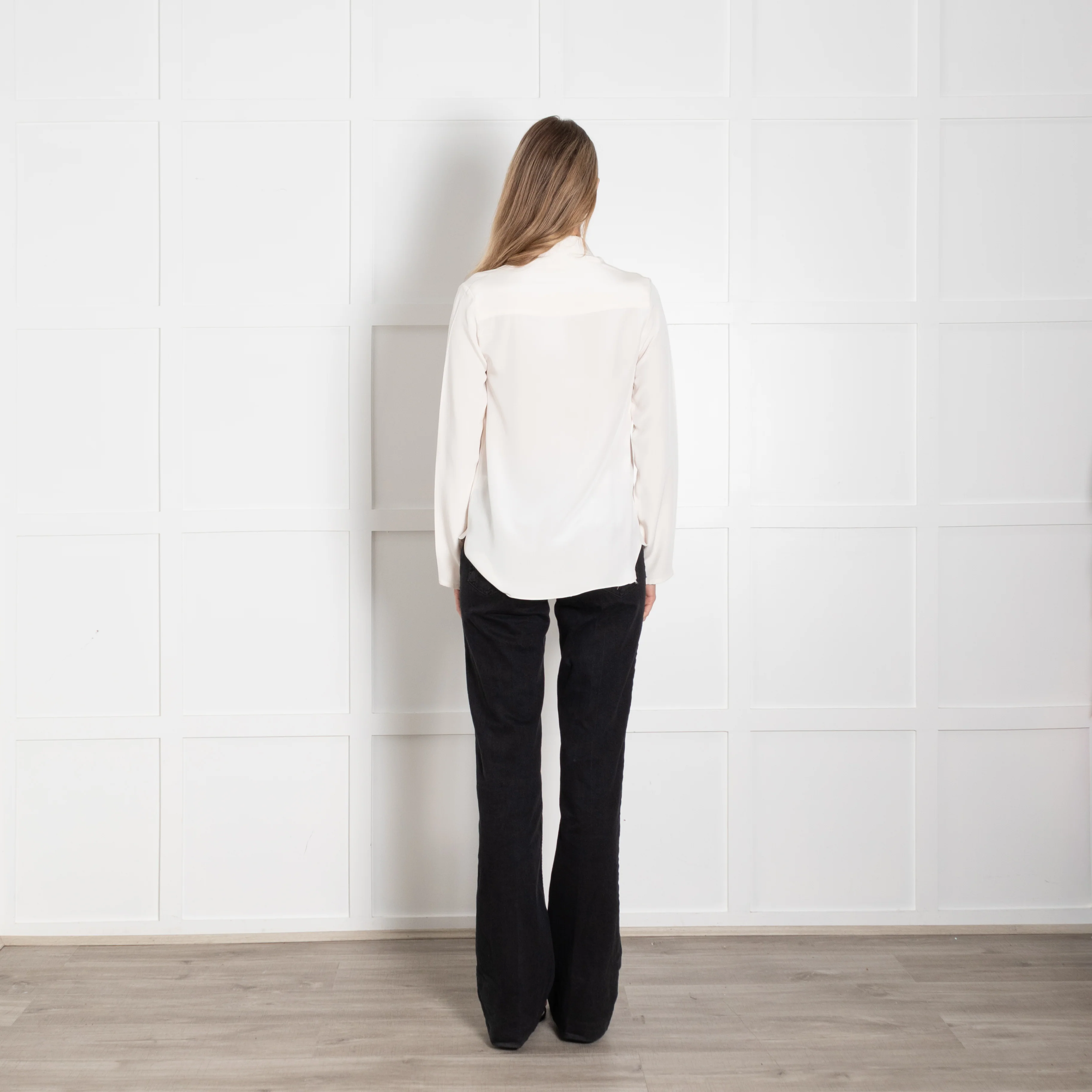 Charlie May Cream Distressed Collar Shirt - Image 5