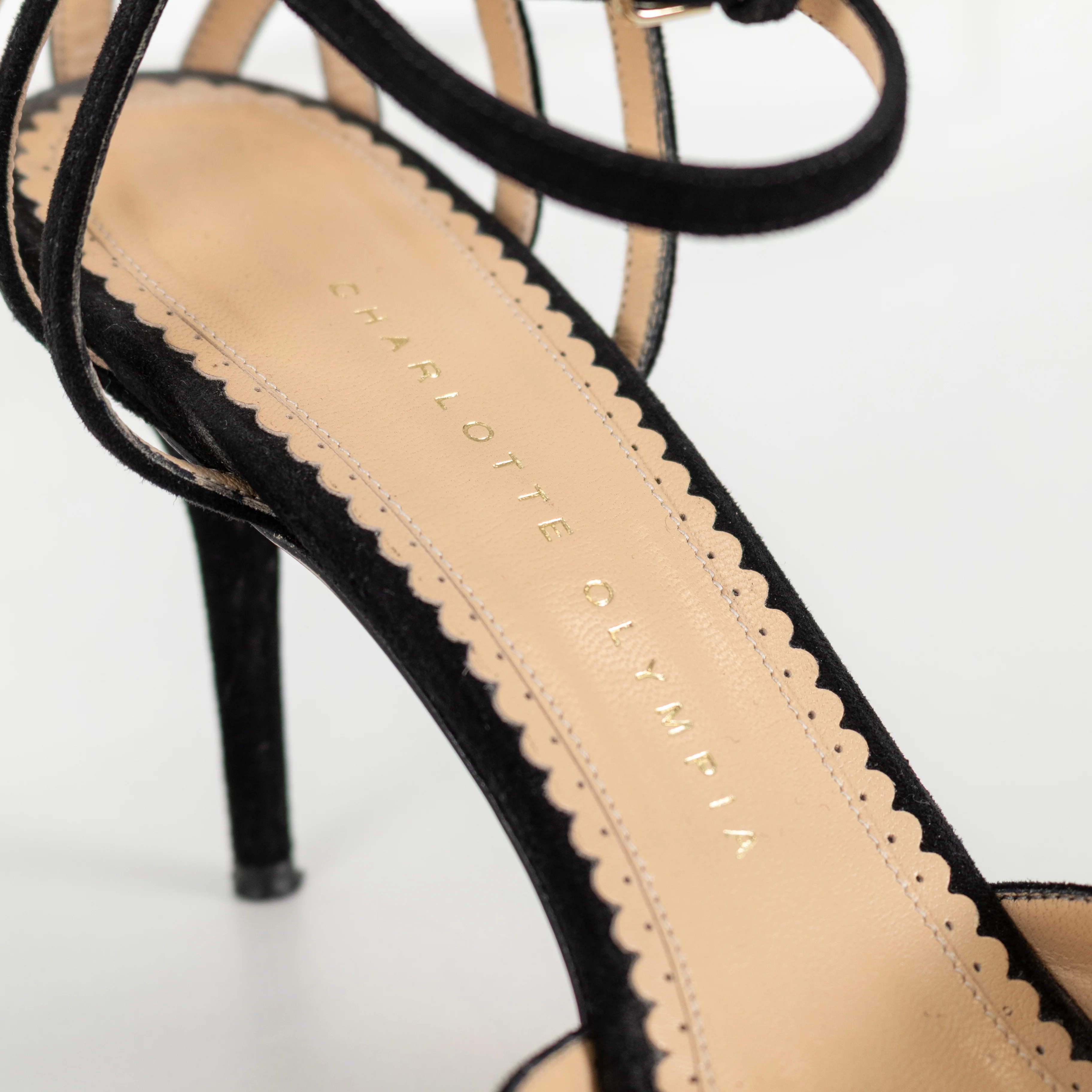 Charlotte Olympia Black Suede Accent D'Orsay Heeled Shoes - Image 10