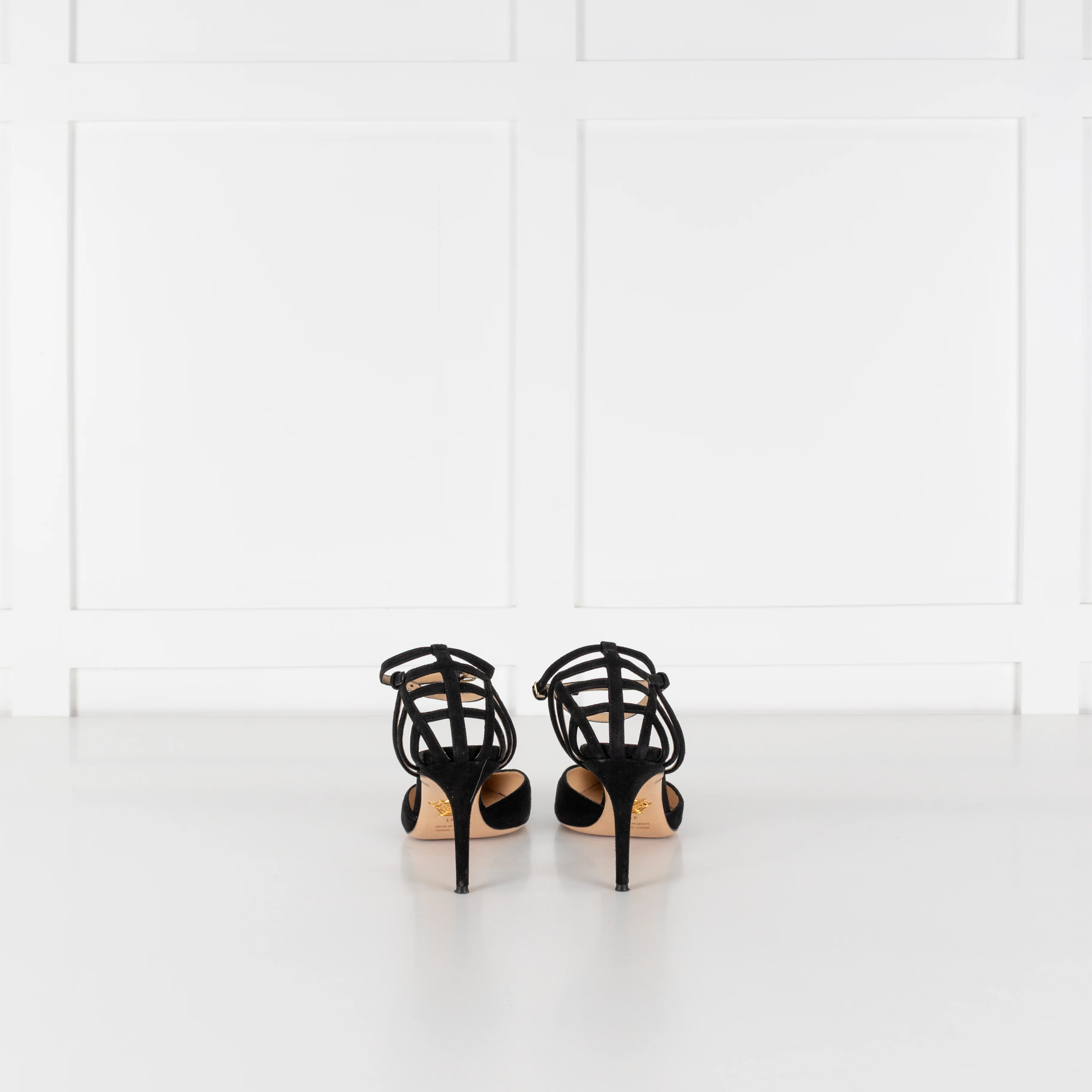 Charlotte Olympia Black Suede Accent D'Orsay Heeled Shoes - Image 4