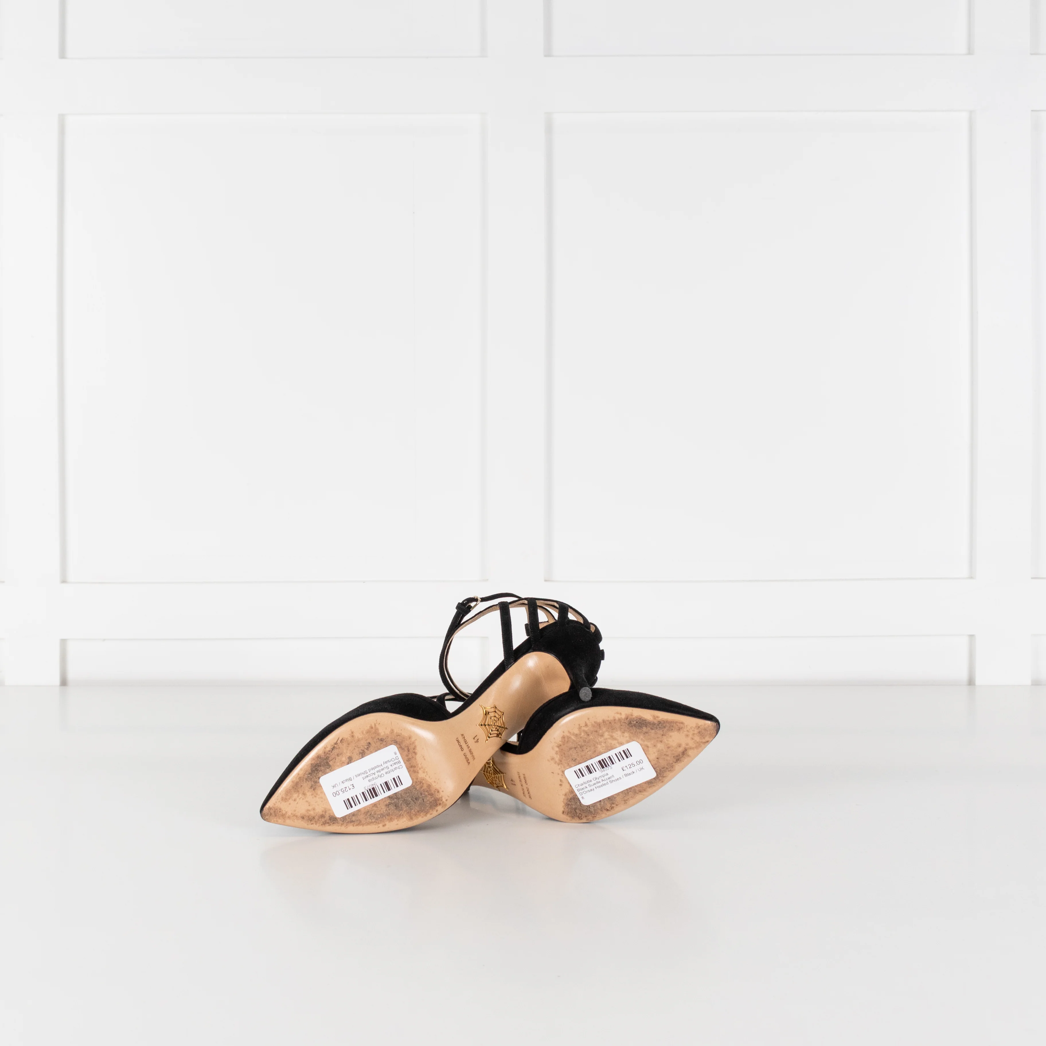 Charlotte Olympia Black Suede Accent D'Orsay Heeled Shoes - Image 7