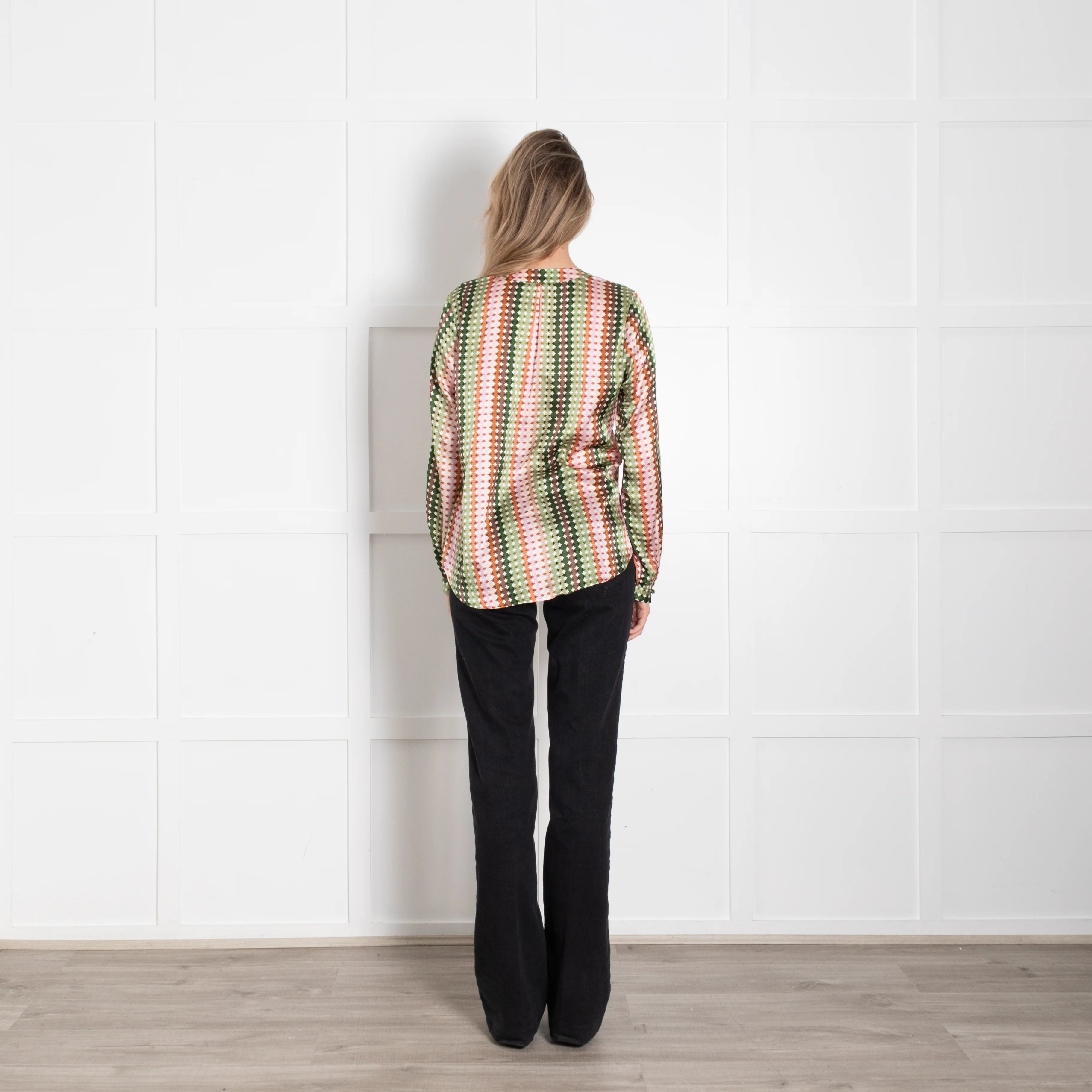Charlotte Sparre Cream Multi Circle Print Silk  Blouse - Image 5
