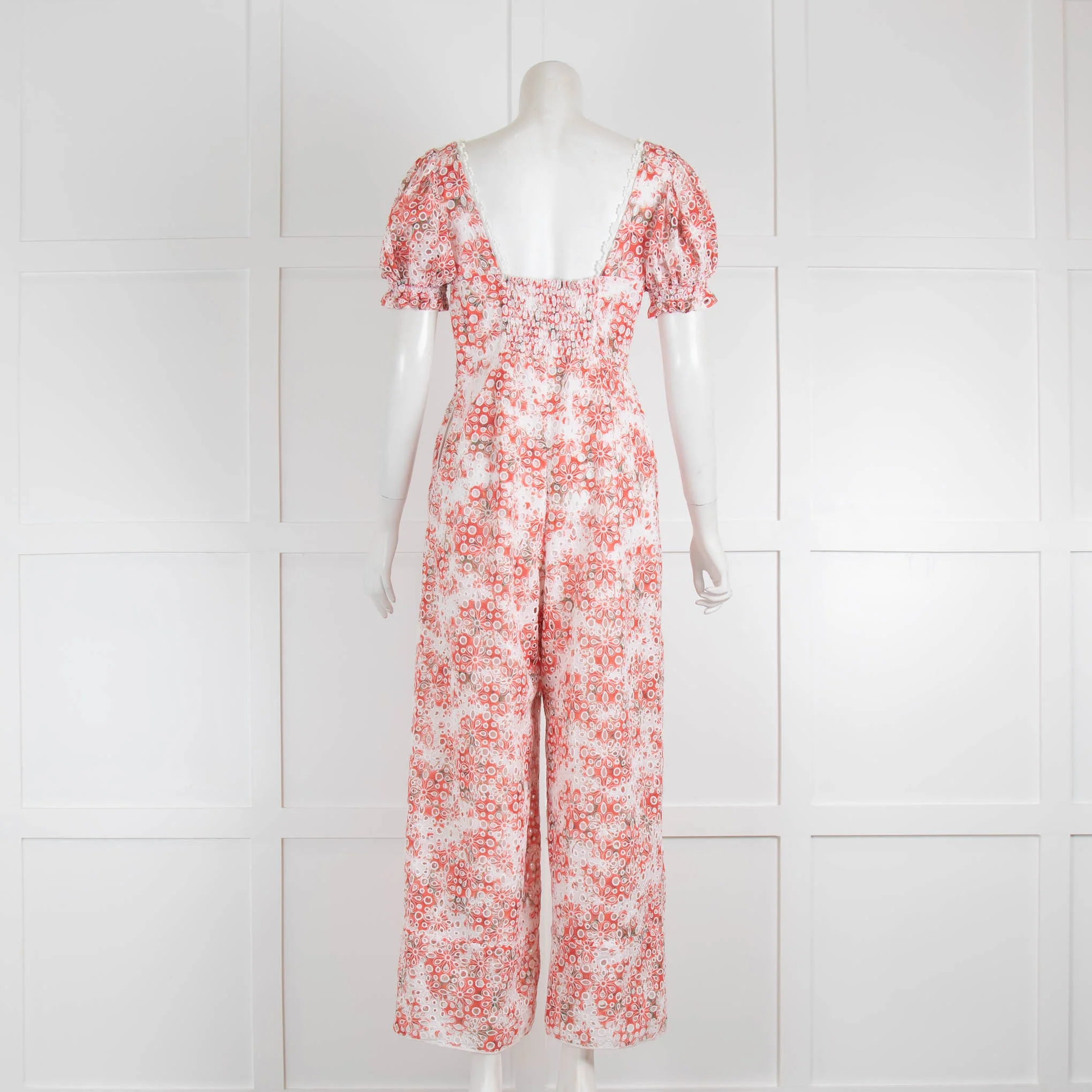 Charo Ruiz Floral Broderie Anglaise Jumpsuit - Image 3