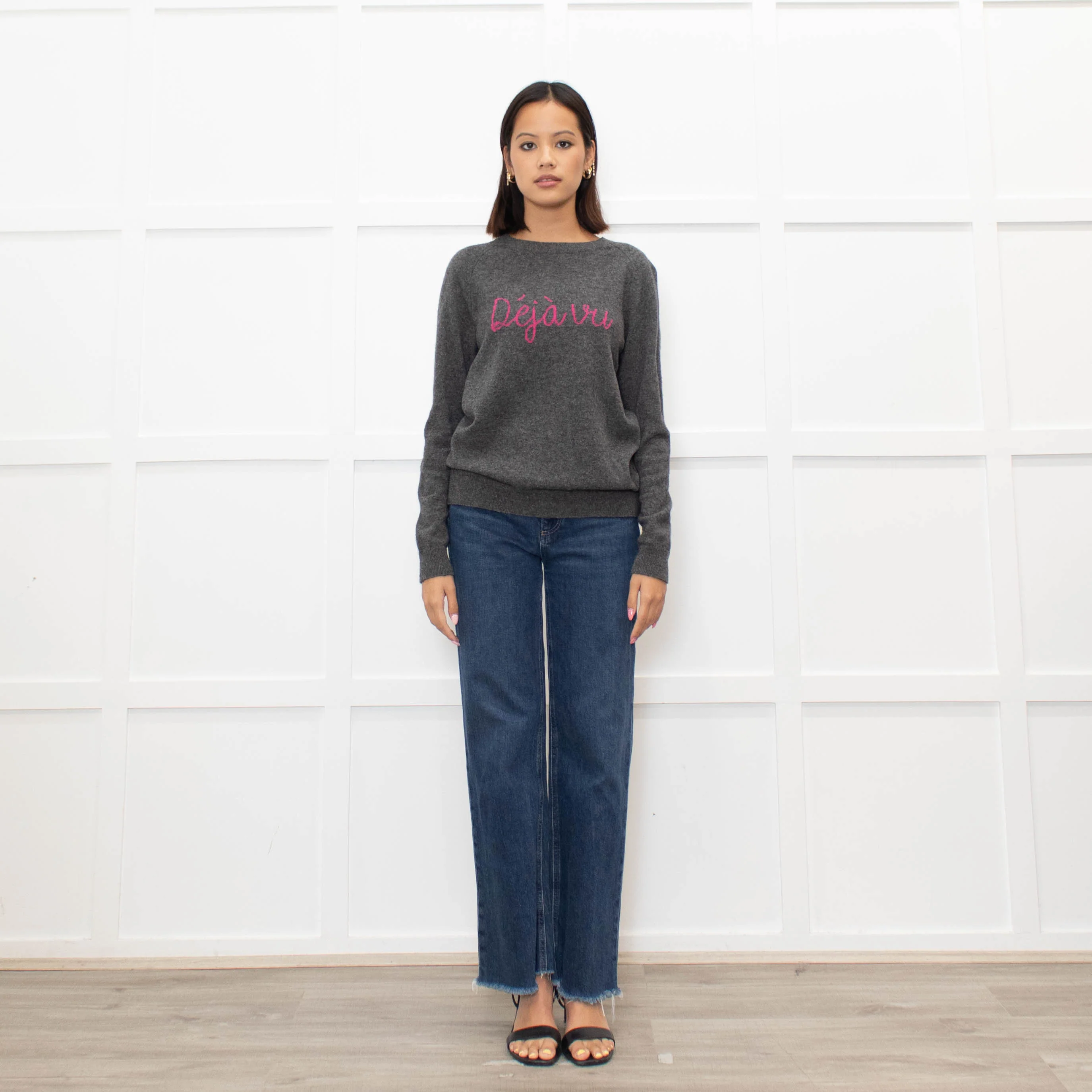 Chinti & Parker 'Deja Vu' Grey Wool Mix Jumper